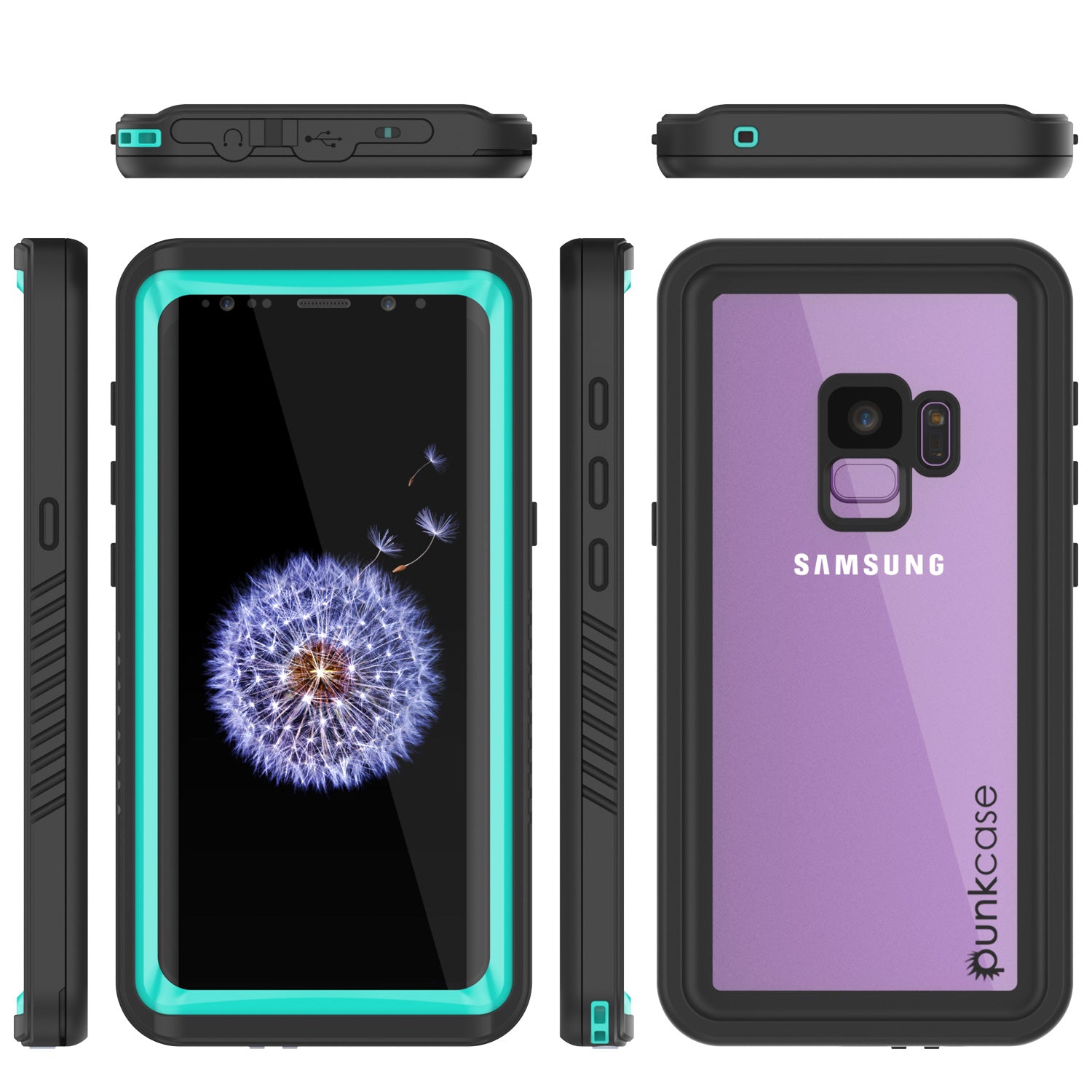 Punkcase Galaxy S9 Extreme Series Waterproof Body | Teal