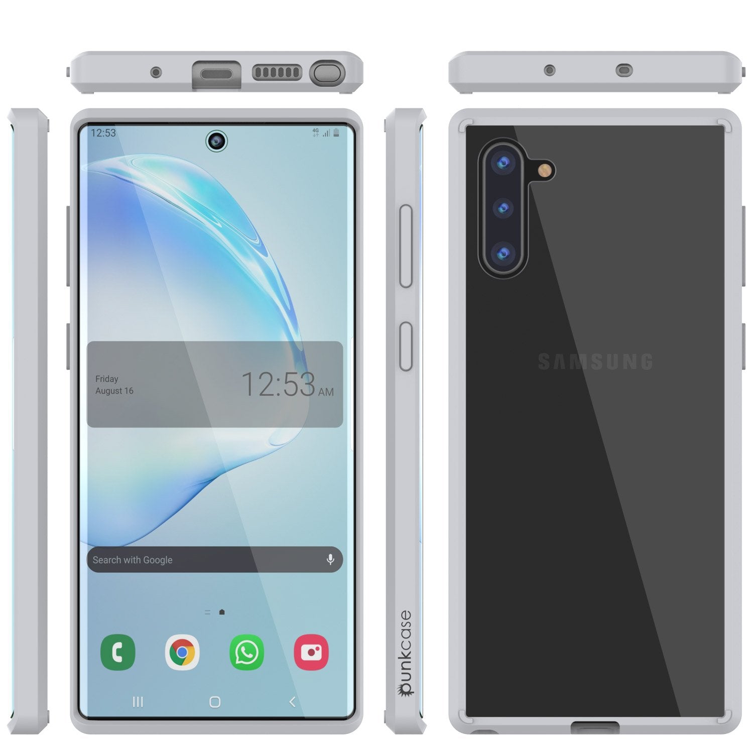 Galaxy Note 10 Punkcase Lucid-2.0 Series Slim Fit Armor White Case Cover