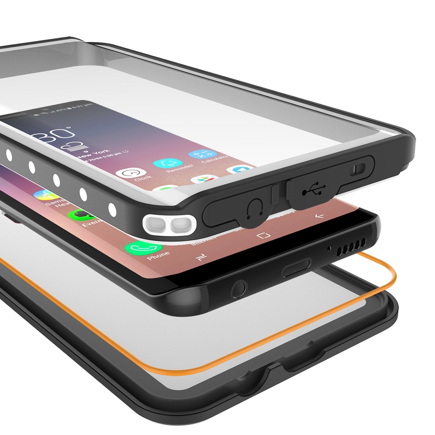 Galaxy S9 Plus Waterproof Case, Punkcase StudStar White Thin 6.6ft Underwater IP68 Shock/Snow Proof
