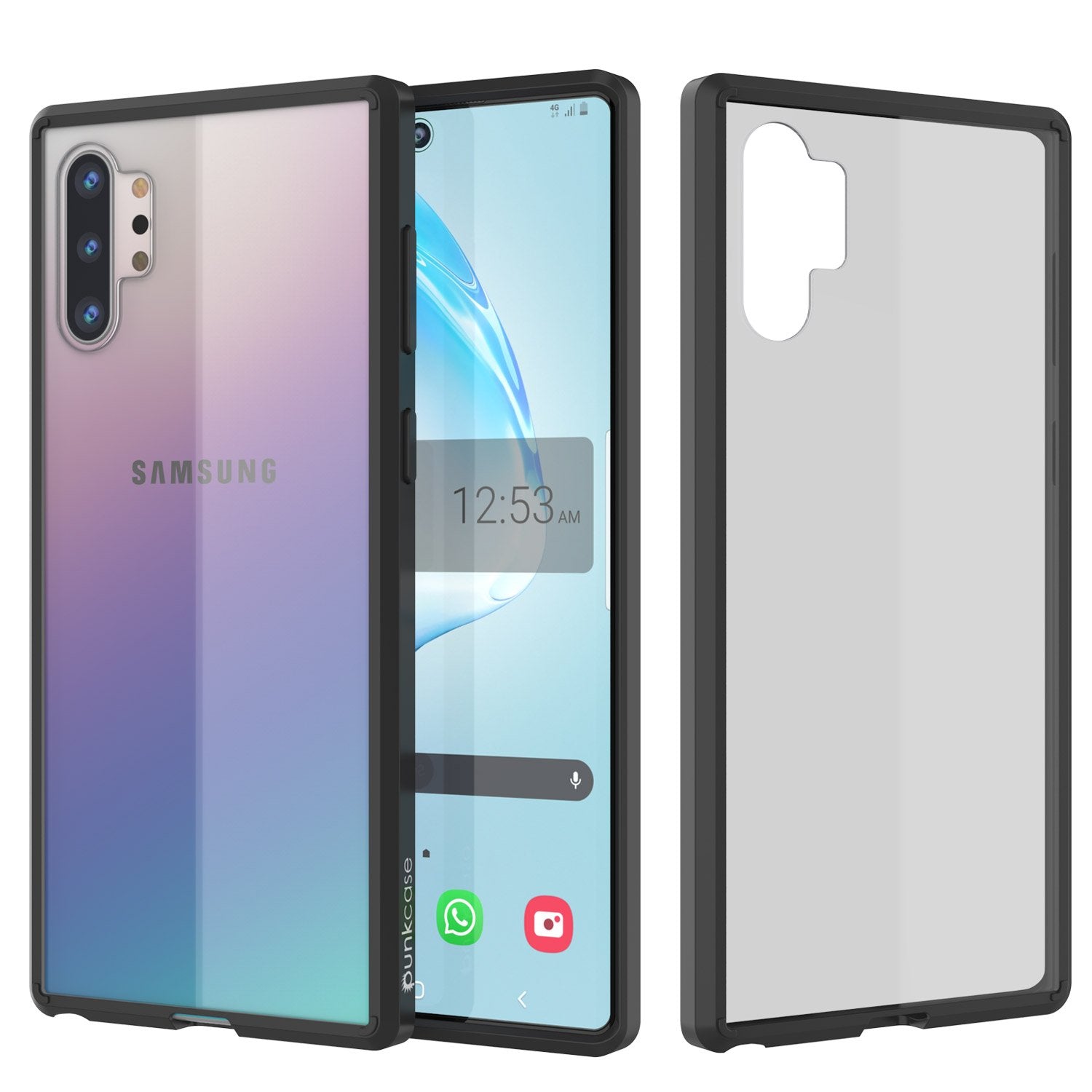 Galaxy Note 10+ Plus Punkcase Lucid-2.0 Series Slim Fit Armor Black Case Cover