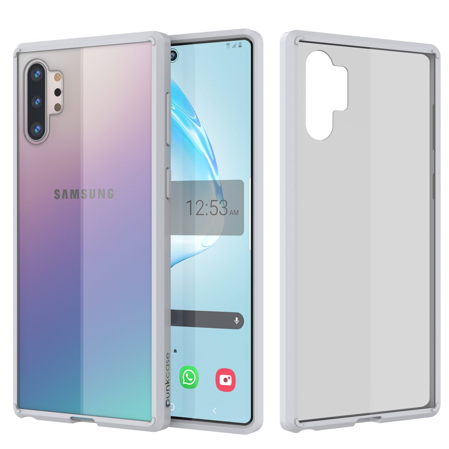 Galaxy Note 10+ Plus Punkcase Lucid-2.0 Series Slim Fit Armor White Case Cover