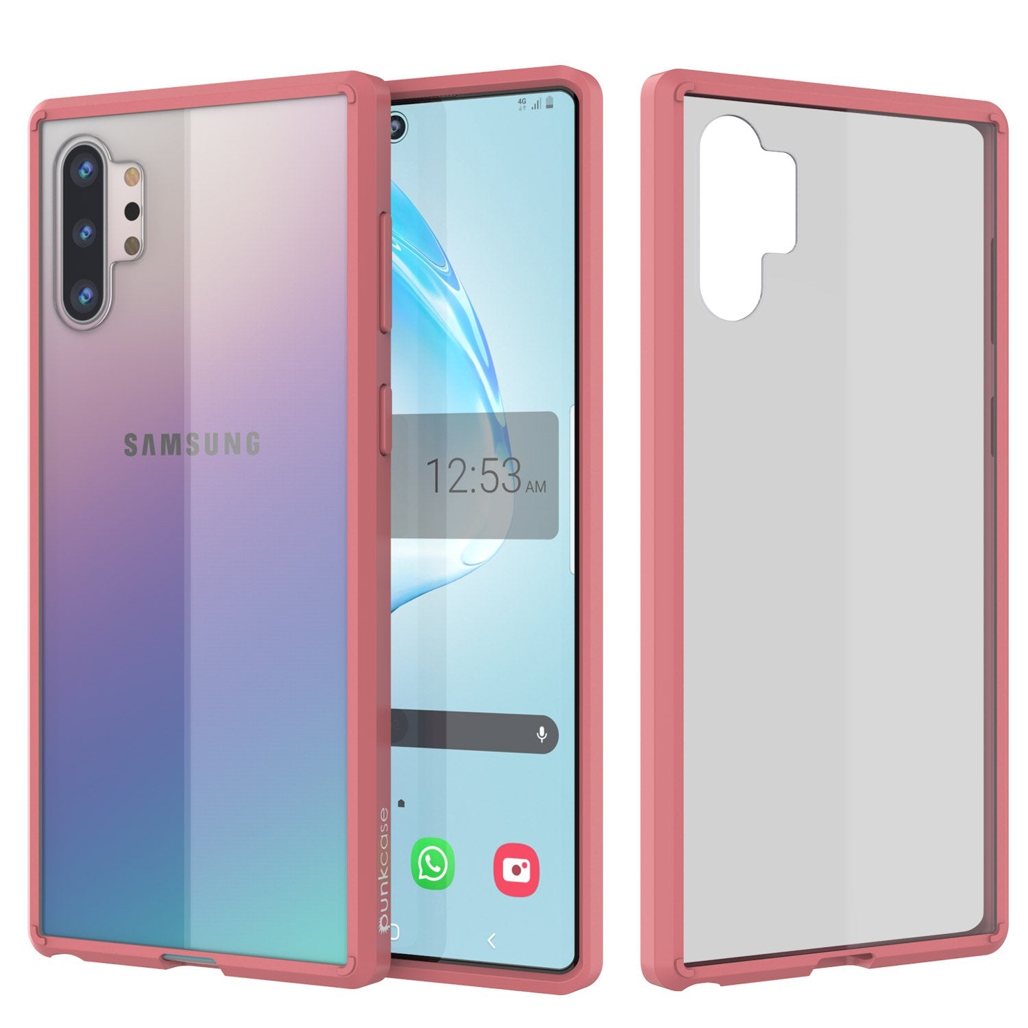 Galaxy Note 10+ Plus Punkcase Lucid-2.0 Series Slim Fit Armor Pink Case Cover