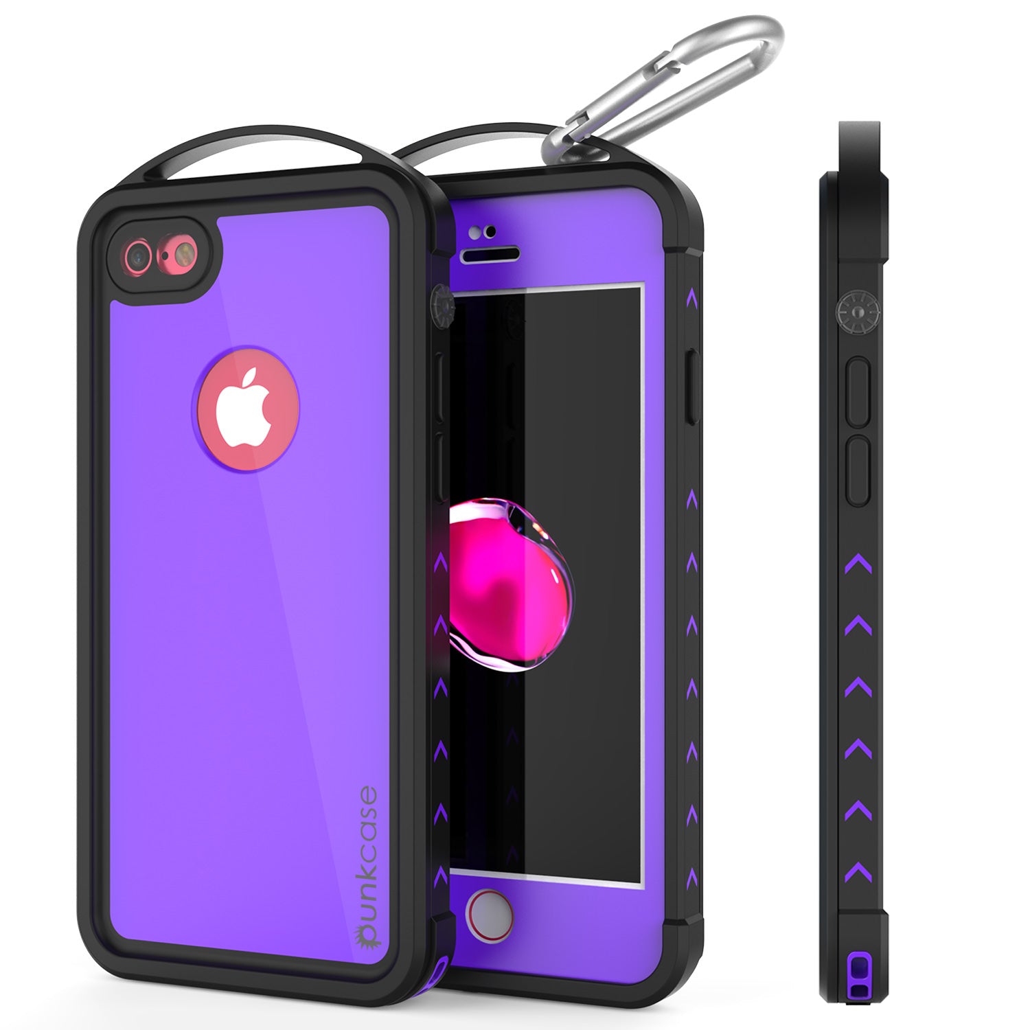 iPhone 7 Waterproof Case, Punkcase ALPINE Series, Purple | Heavy Duty Armor Cover