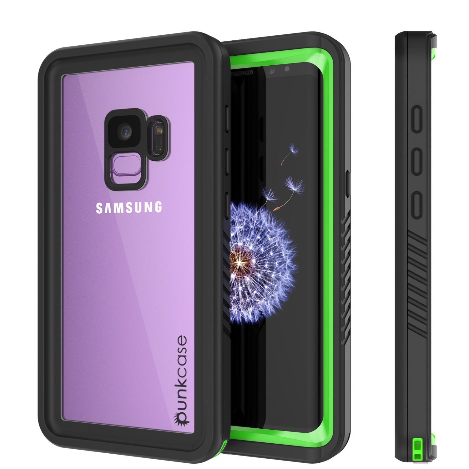Punkcase Galaxy S9 Extreme Series Waterproof Body | Light Green