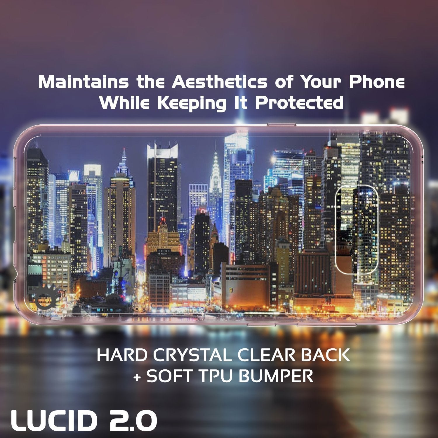 S8 Case Punkcase® LUCID 2.0 Crystal Pink Series w/ PUNK SHIELD Screen Protector | Ultra Fit
