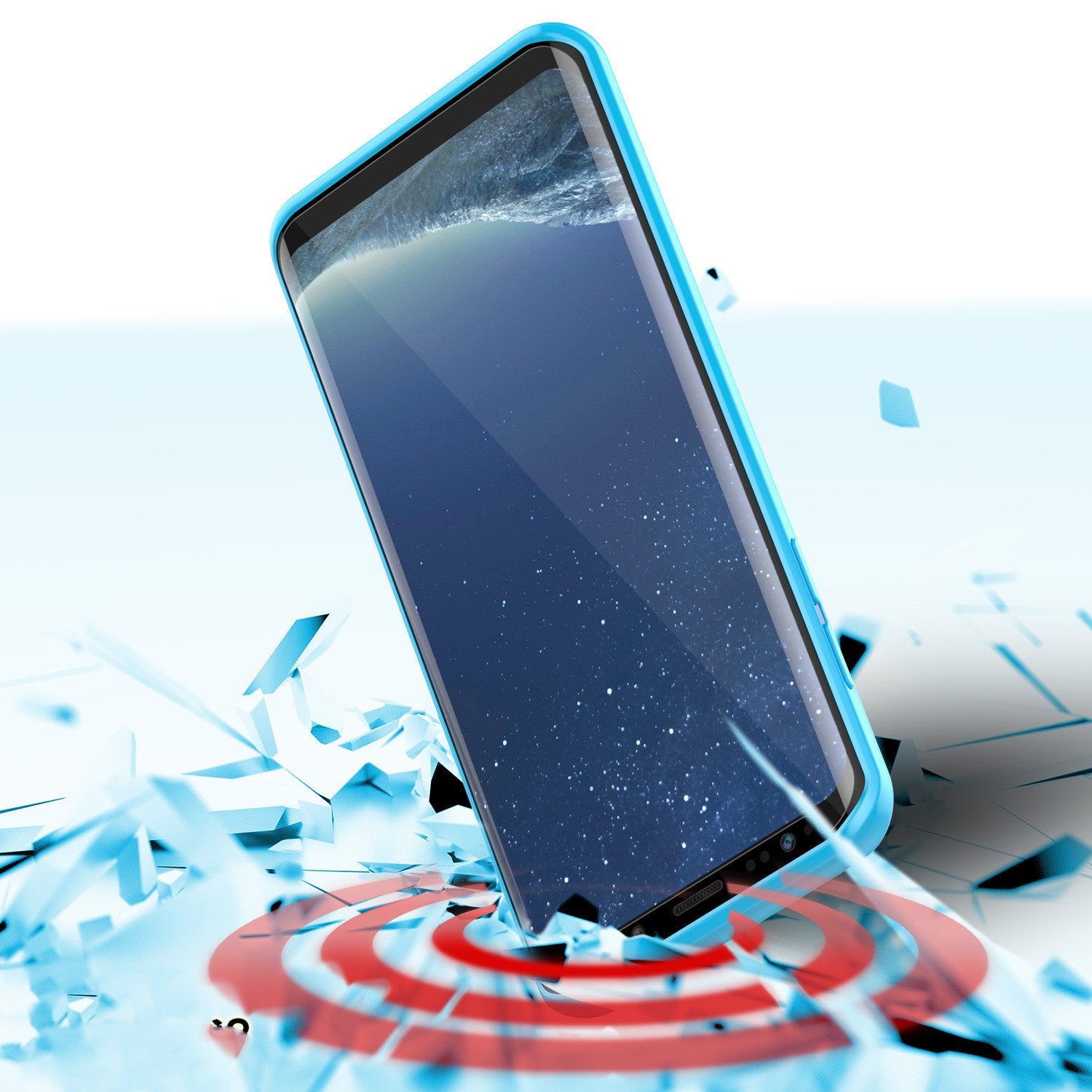 S8 Case Punkcase® LUCID 2.0 Light Blue Series w/ PUNK SHIELD Screen Protector | Ultra Fit