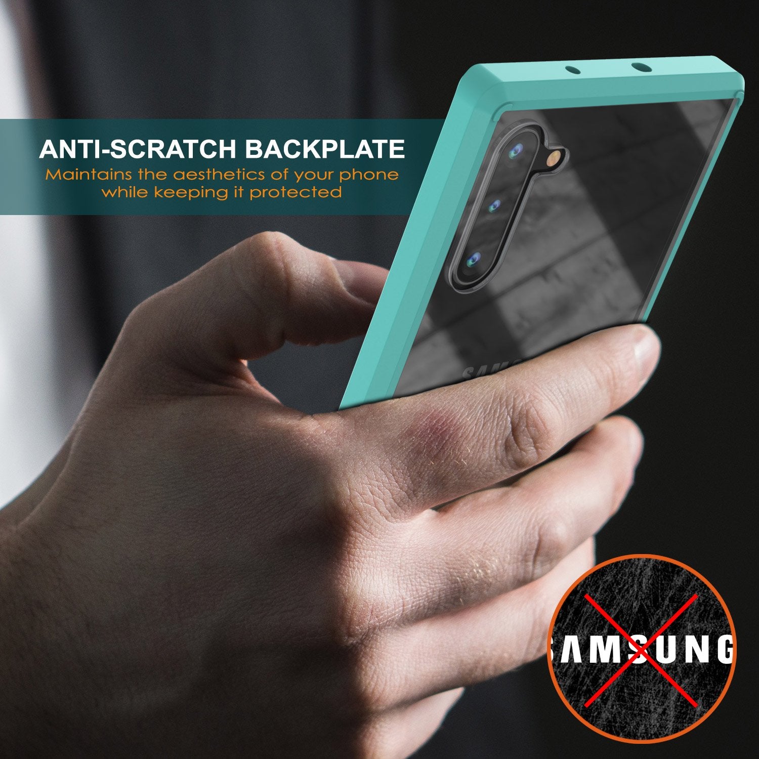 Galaxy Note 10 Punkcase Lucid-2.0 Series Slim Fit Armor Teal Case Cover