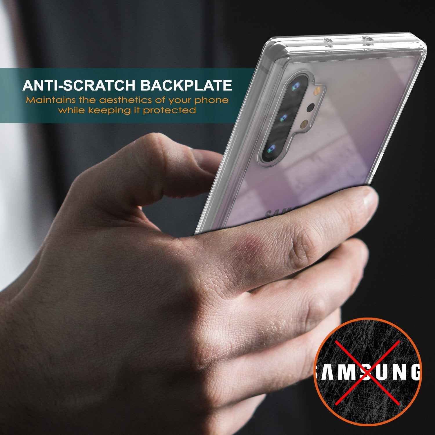 Galaxy Note 10+ Plus Punkcase Lucid-2.0 Series Slim Fit Armor Clear Case Cover