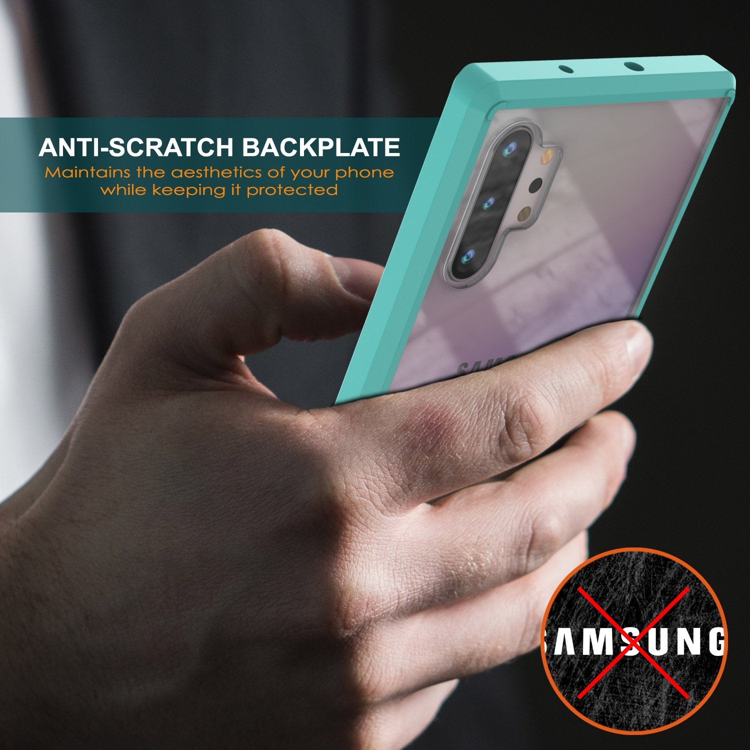 Galaxy Note 10+ Plus Punkcase Lucid-2.0 Series Slim Fit Armor Teal Case Cover