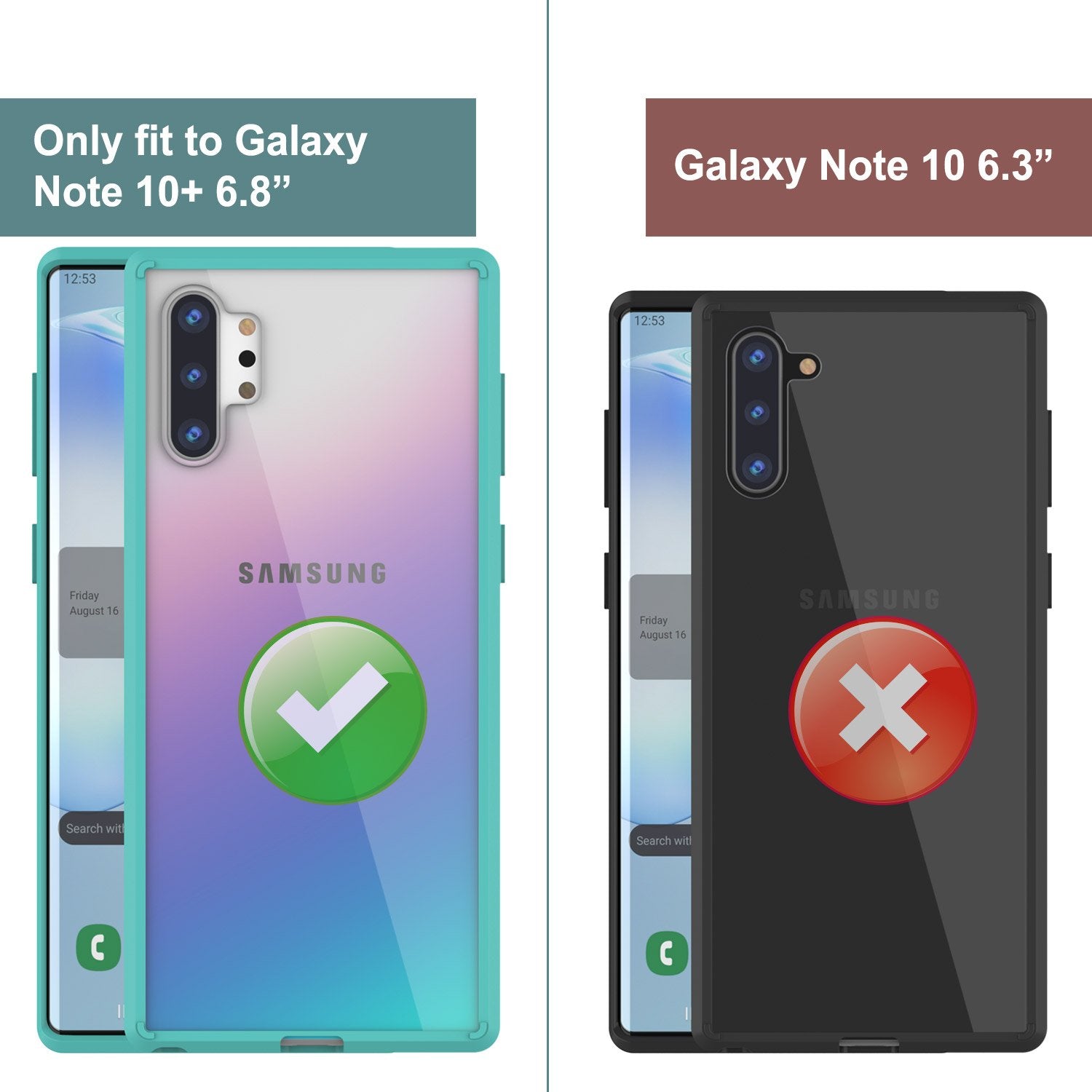 Galaxy Note 10+ Plus Punkcase Lucid-2.0 Series Slim Fit Armor Teal Case Cover