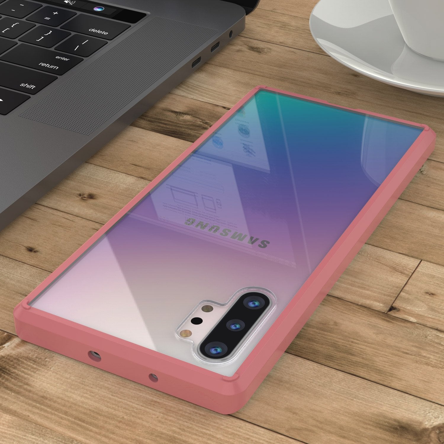 Galaxy Note 10+ Plus Punkcase Lucid-2.0 Series Slim Fit Armor Pink Case Cover