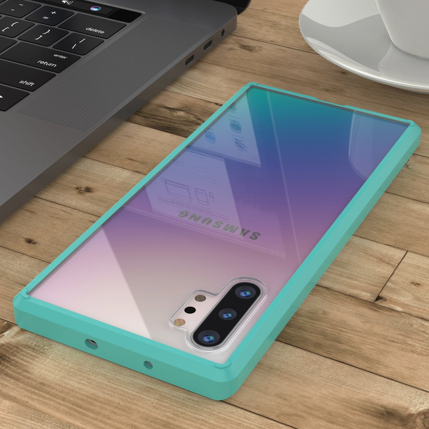 Galaxy Note 10+ Plus Punkcase Lucid-2.0 Series Slim Fit Armor Teal Case Cover
