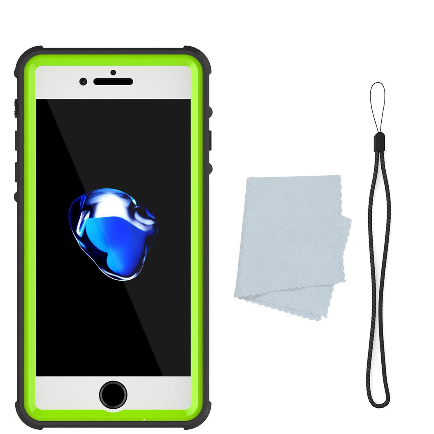 iPhone 7+ Plus Waterproof Case, PUNKcase CRYSTAL Light Green W/ Attached Screen Protector | Warranty