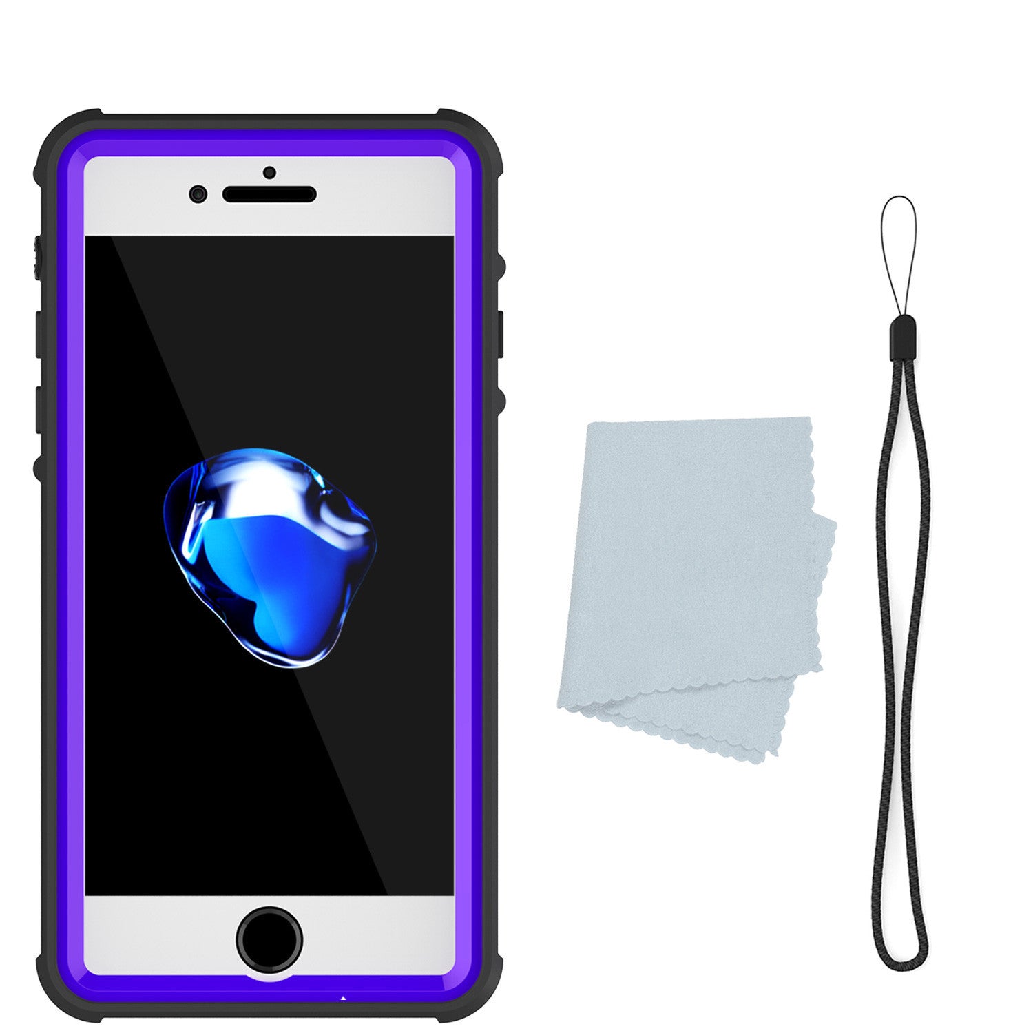 PUNKCASE - Crystal Series Waterproof Case for Apple IPhone 7+ Plus | Purple