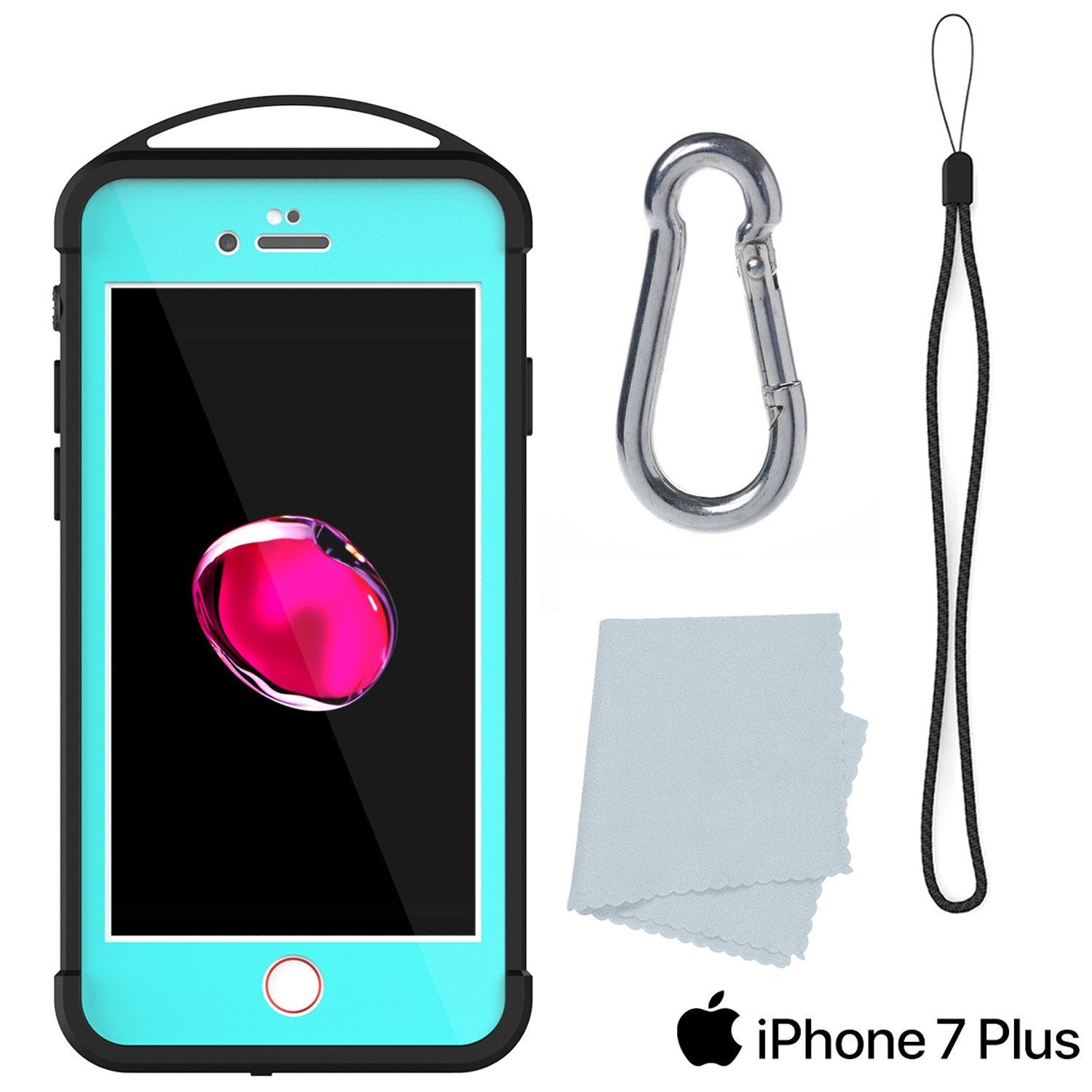 iPhone 8+ Plus Waterproof Case, Punkcase ALPINE Series, Teal | Heavy Duty Armor Cover