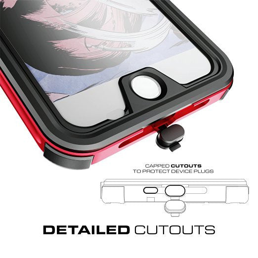 GHOSTEK - Atomic 3.0 Series Waterproof Case for Apple IPhone 7+ Plus | Red