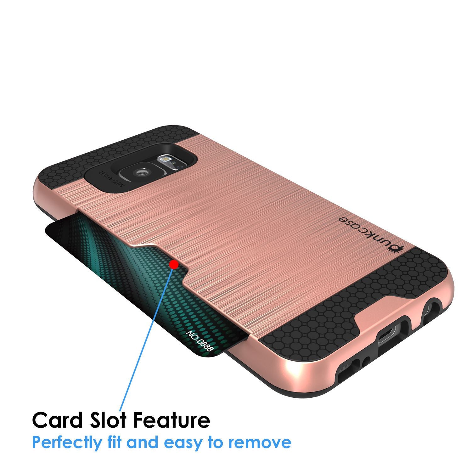 PUNKCASE - Slot Series Slim Armor Soft Case for Samsung S7 Edge | Rose