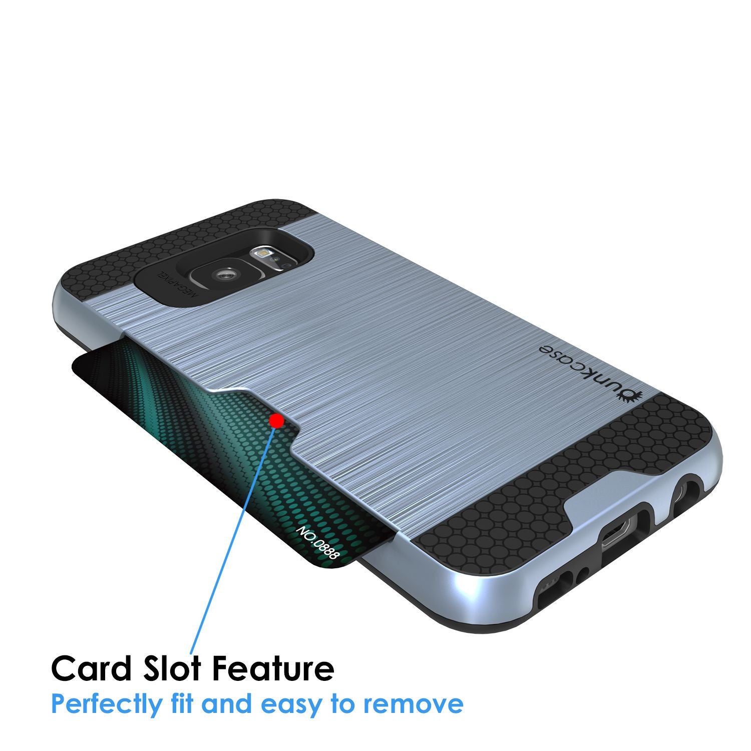 PUNKCASE - Slot Series Slim Armor Soft Case for Samsung S7 Edge | Navy