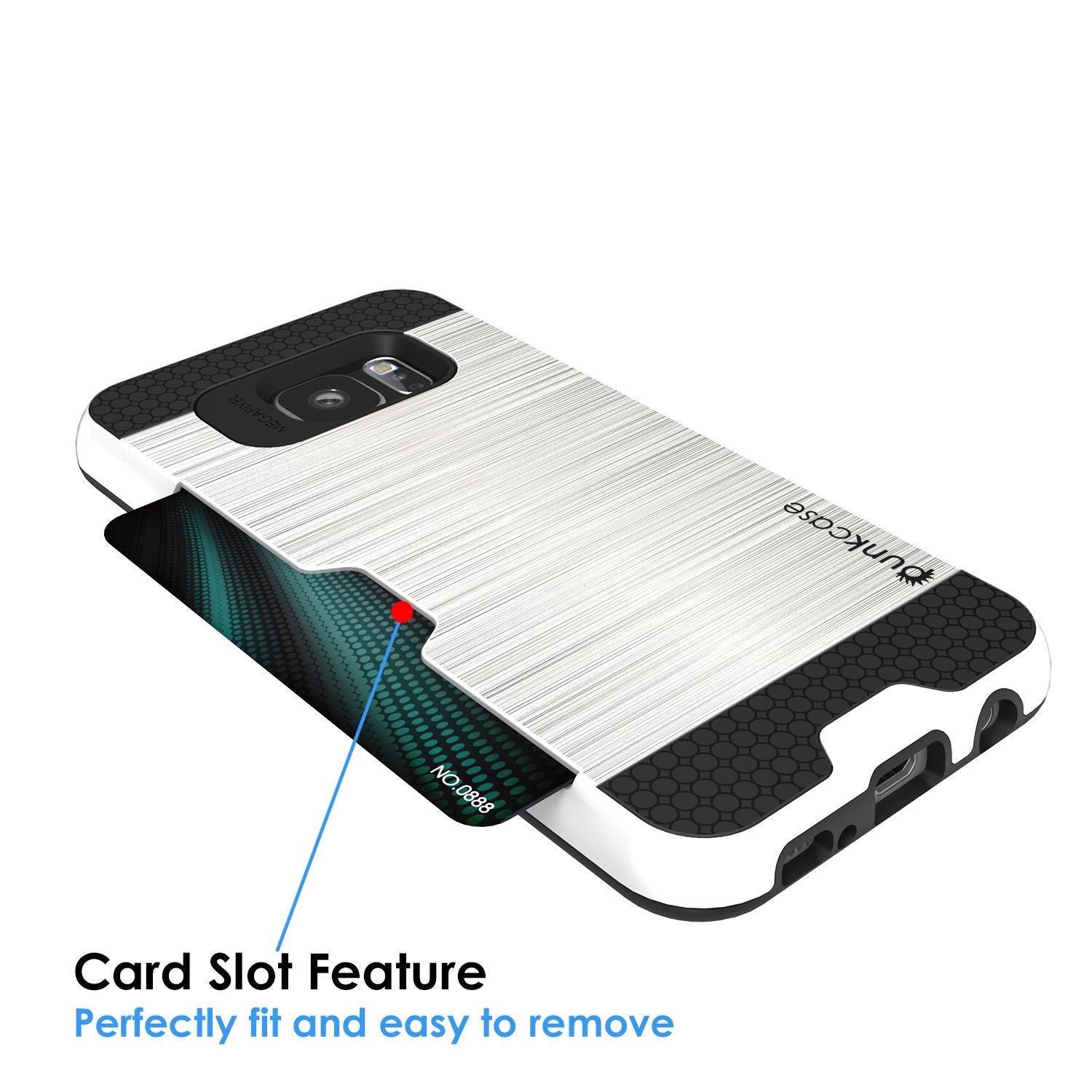PUNKCASE - Slot Series Slim Armor Soft Case for Samsung S7 Edge | White