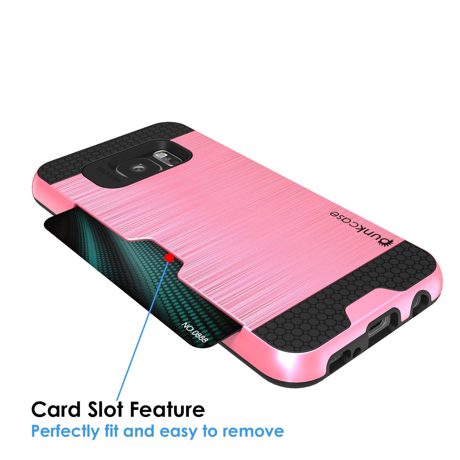 PUNKCASE - Slot Series Slim Armor Soft Case for Samsung S7 Edge | Pink