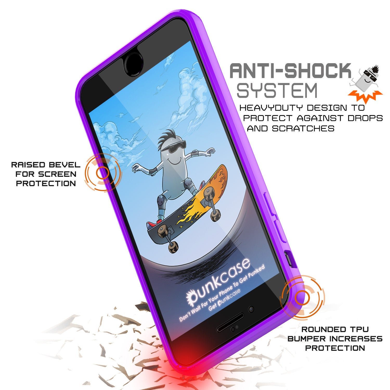 PUNKCASE - Lucid 2.0 Series Slick Frame Case for Apple IPhone 7 | Purple