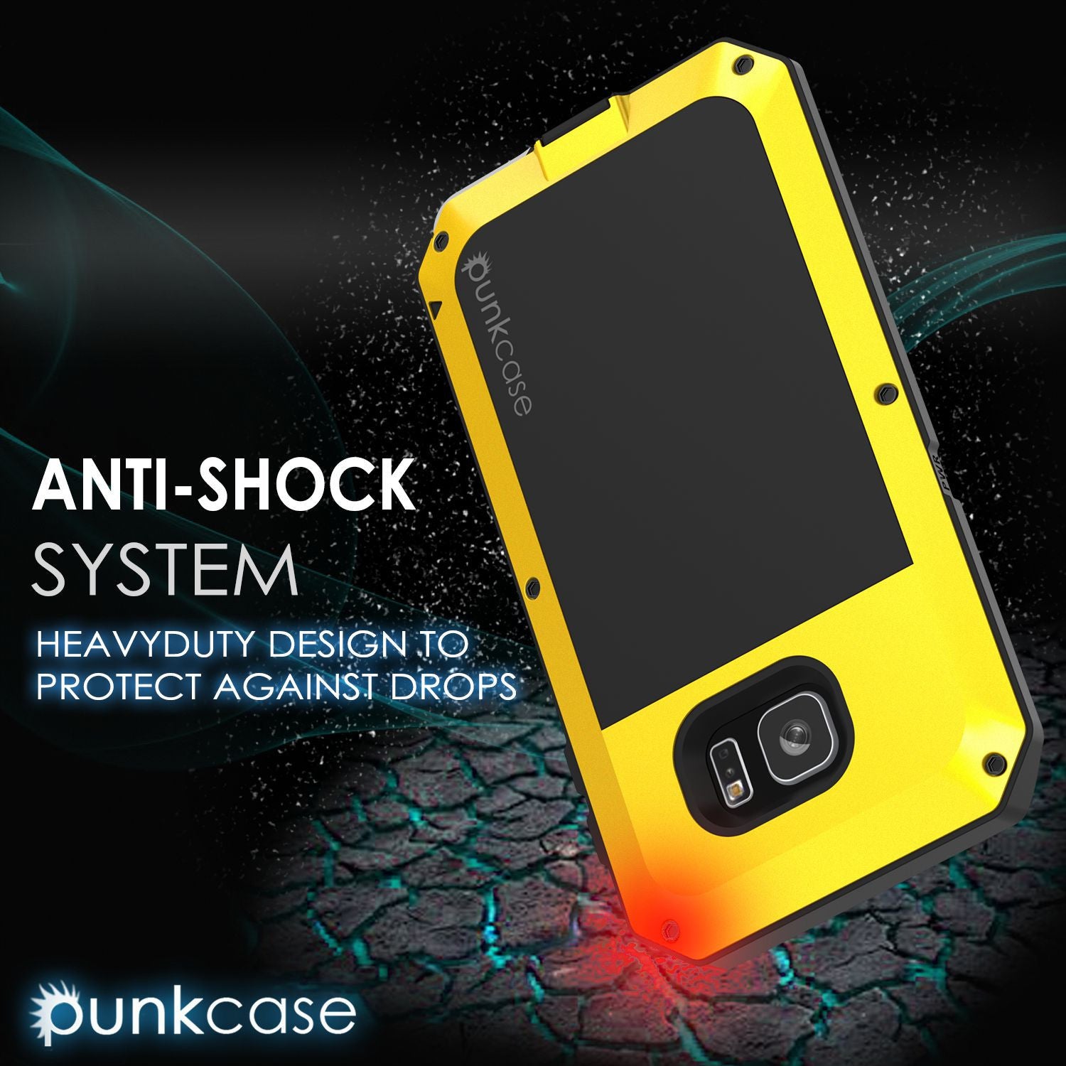PUNKCASE - Metallic Series Shockproof Armor Case for Samsung S7 Edge | Neon