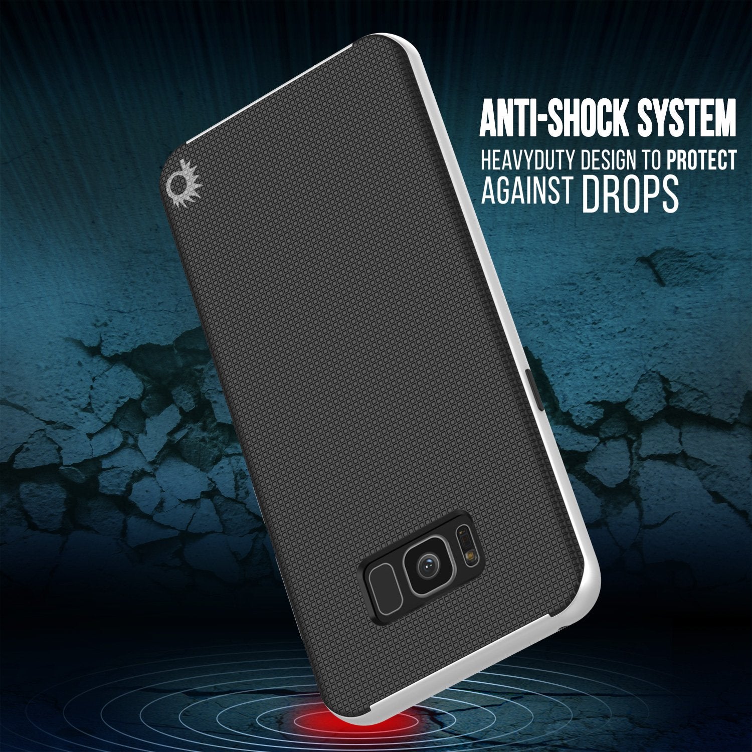 Galaxy S8 Case, PunkCase Stealth White Series Hybrid 3-Piece Shockproof Dual Layer Cover