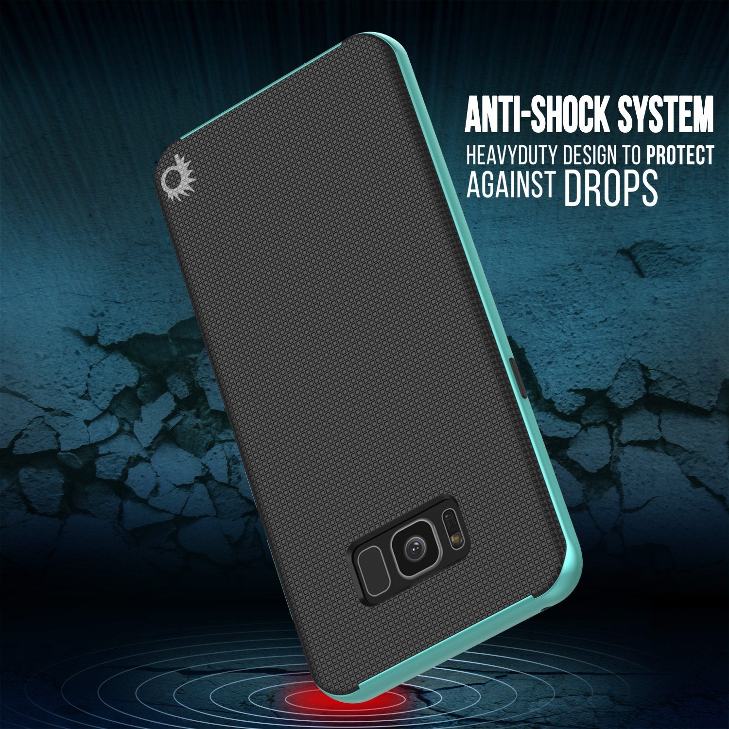 Galaxy S8 PLUS Case, PunkCase Stealth Teal Series Hybrid 3-Piece Shockproof Dual Layer Cover