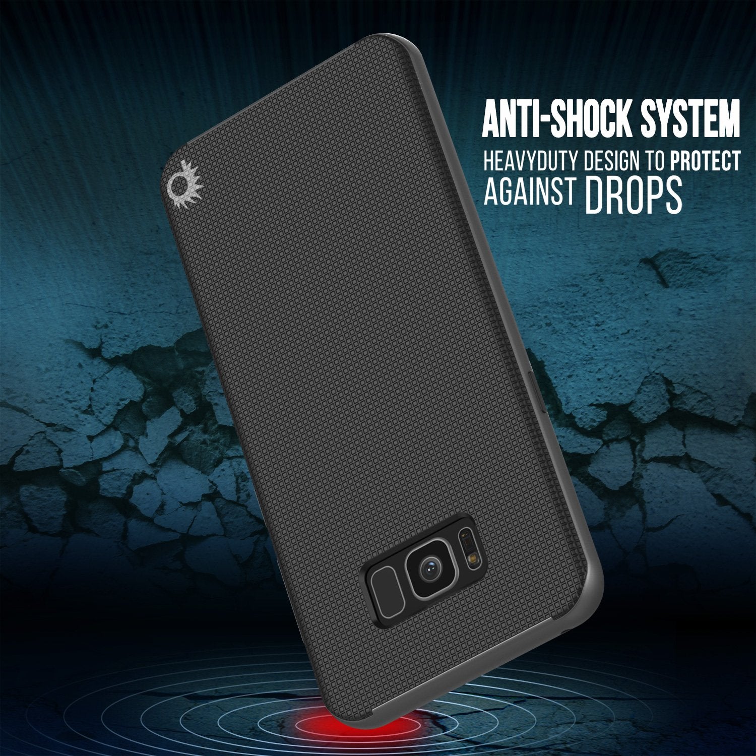 Galaxy S8 Case, PunkCase Stealth Grey Series Hybrid 3-Piece Shockproof Dual Layer Cover