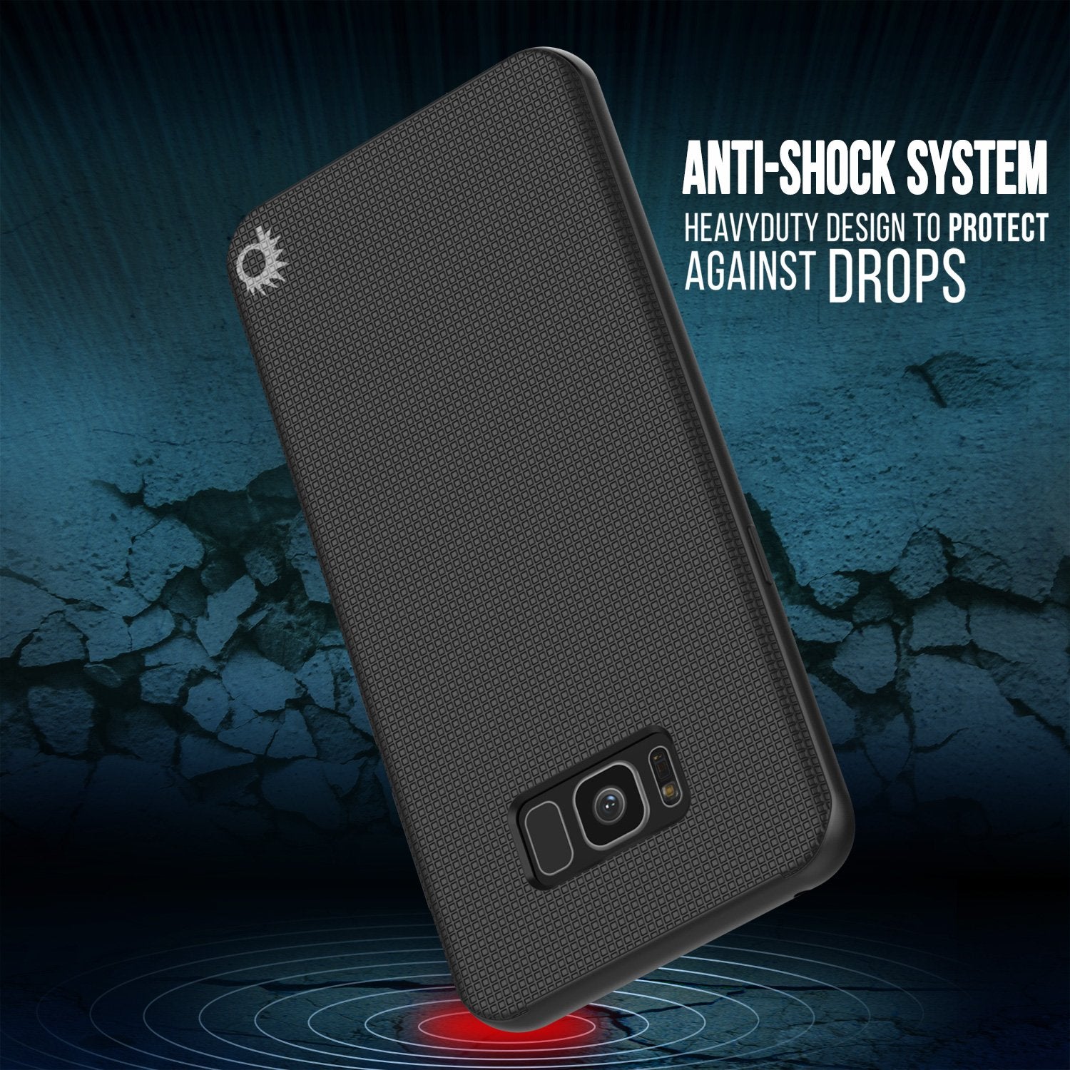 Galaxy S8 Case, PunkCase Stealth Black Series Hybrid 3-Piece Shockproof Dual Layer Cover