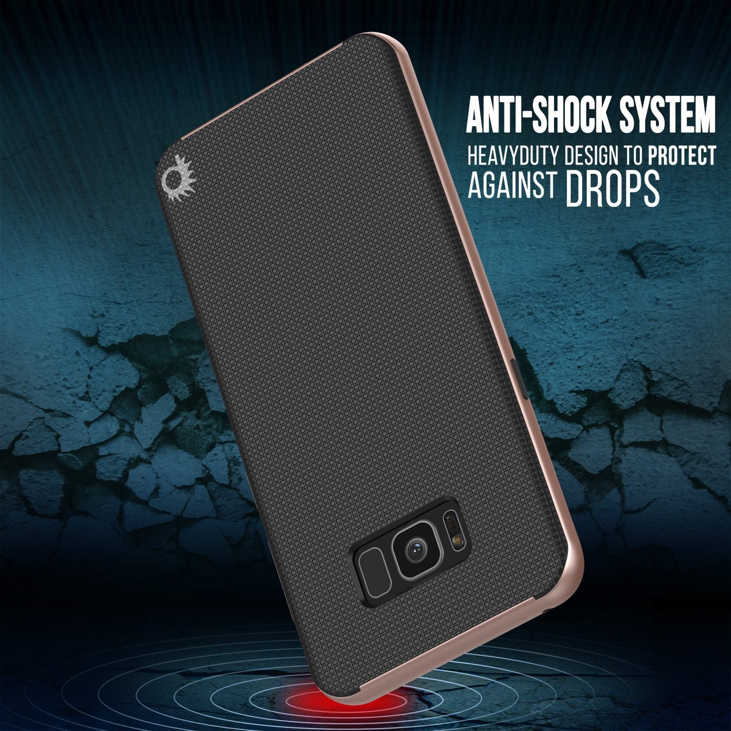 Galaxy S8 Case, PunkCase Stealth Rose Gold Series Hybrid 3-Piece Shockproof Dual Layer Cover