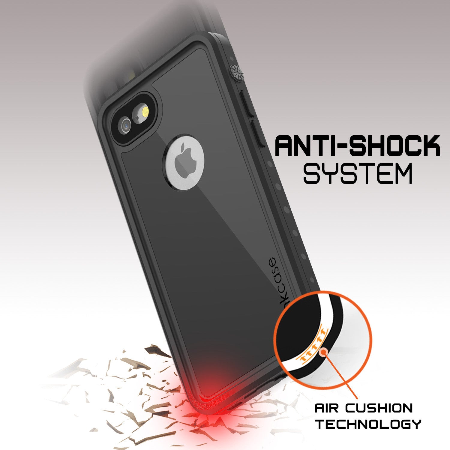 PUNKCASE - Studstar Series Snowproof Case for Apple IPhone 7 | Black