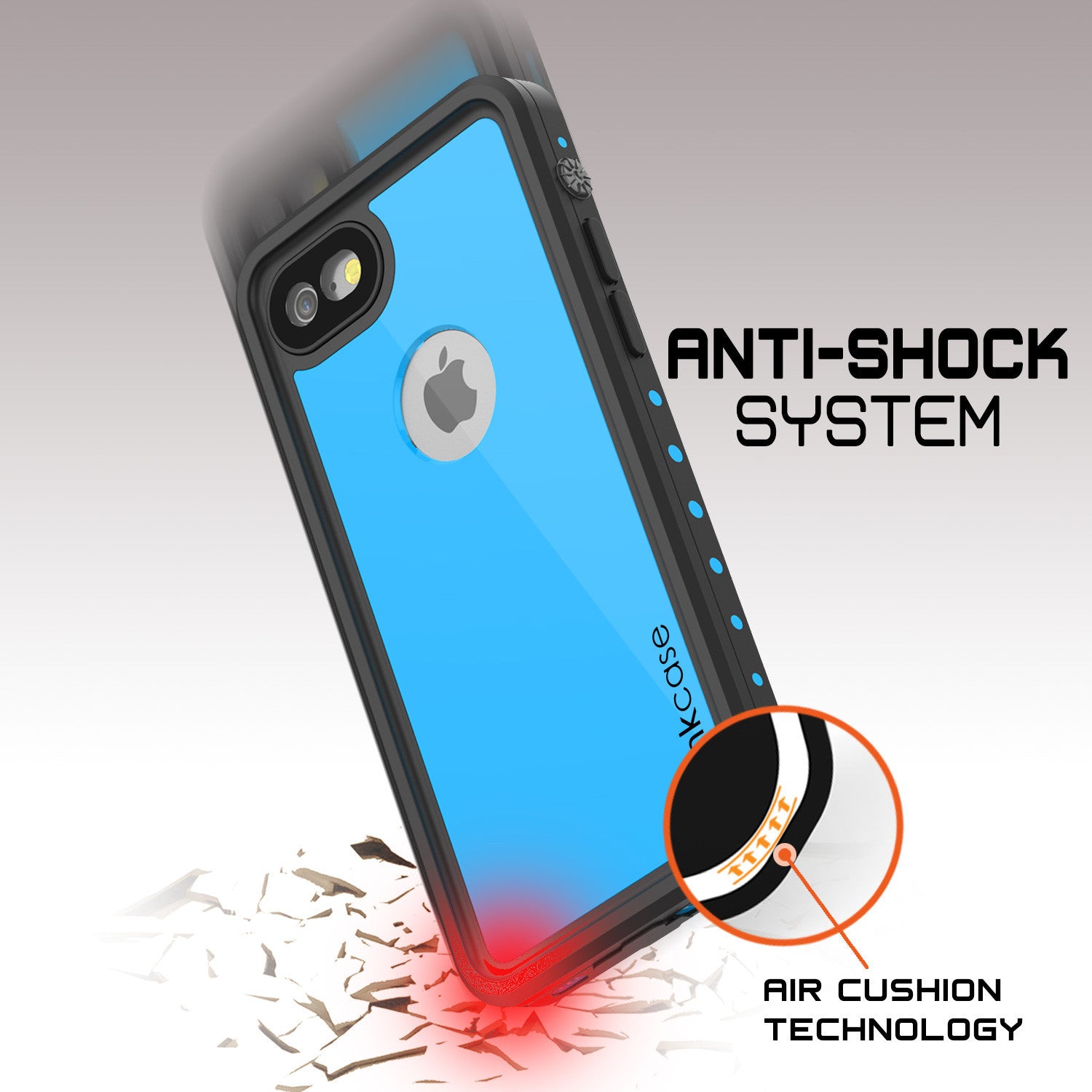 PUNKCASE - Studstar Series Snowproof Case for Apple IPhone 7 | Light Blue
