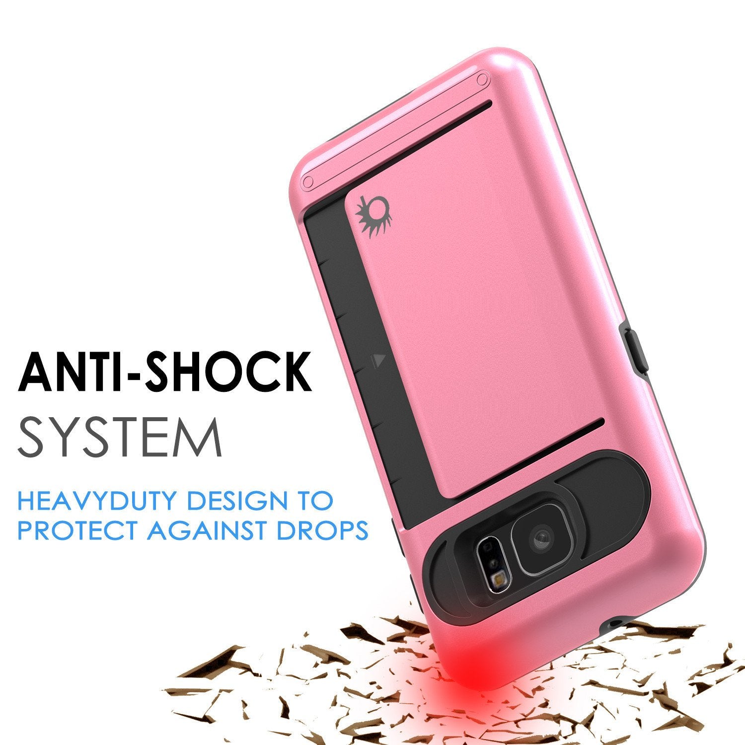 Punkcase Galaxy S7 EDGE Slim Armor Soft Cover | CLUTCH Pink Series