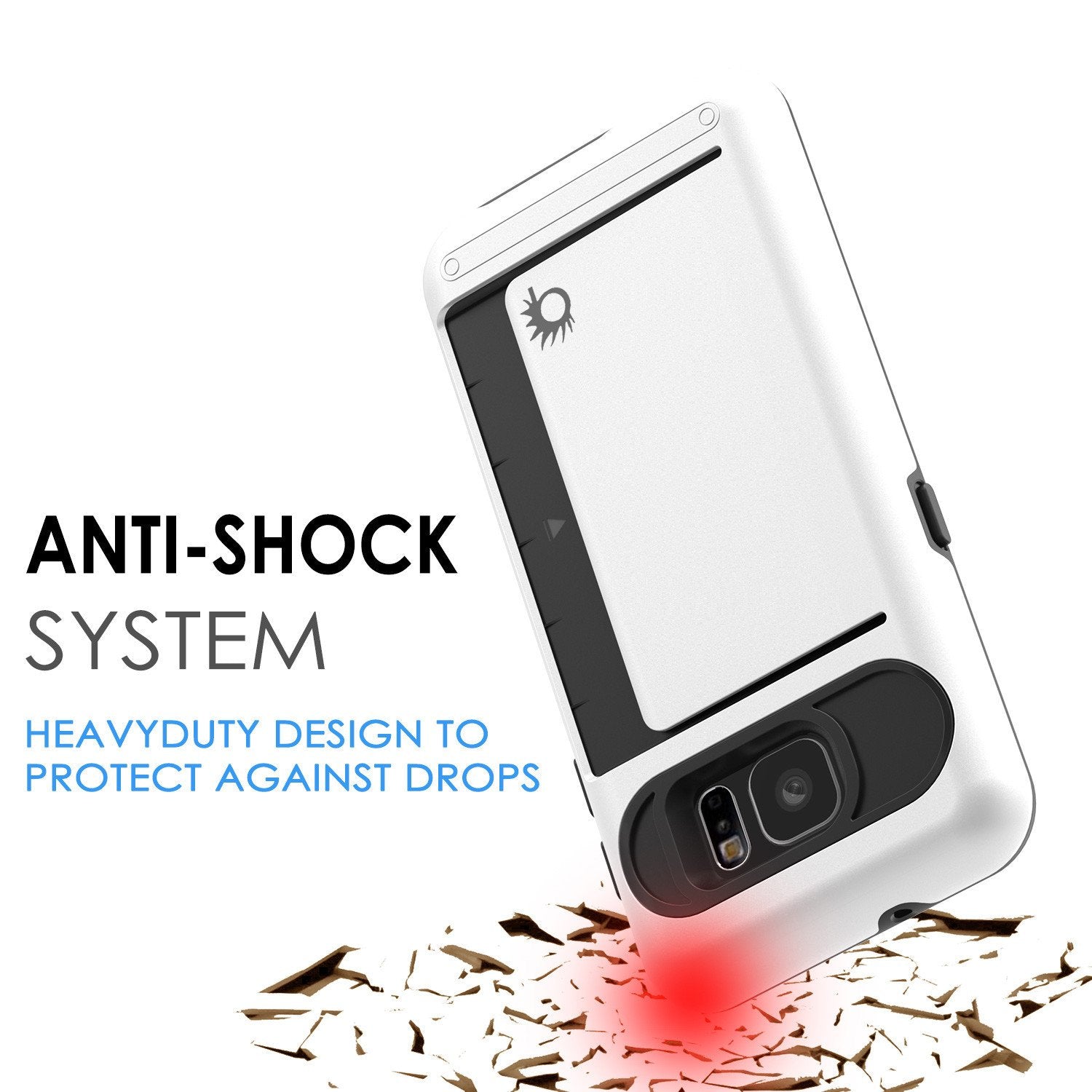 Punkcase Galaxy S7 EDGE Slim Armor Soft Cover | CLUTCH White Series