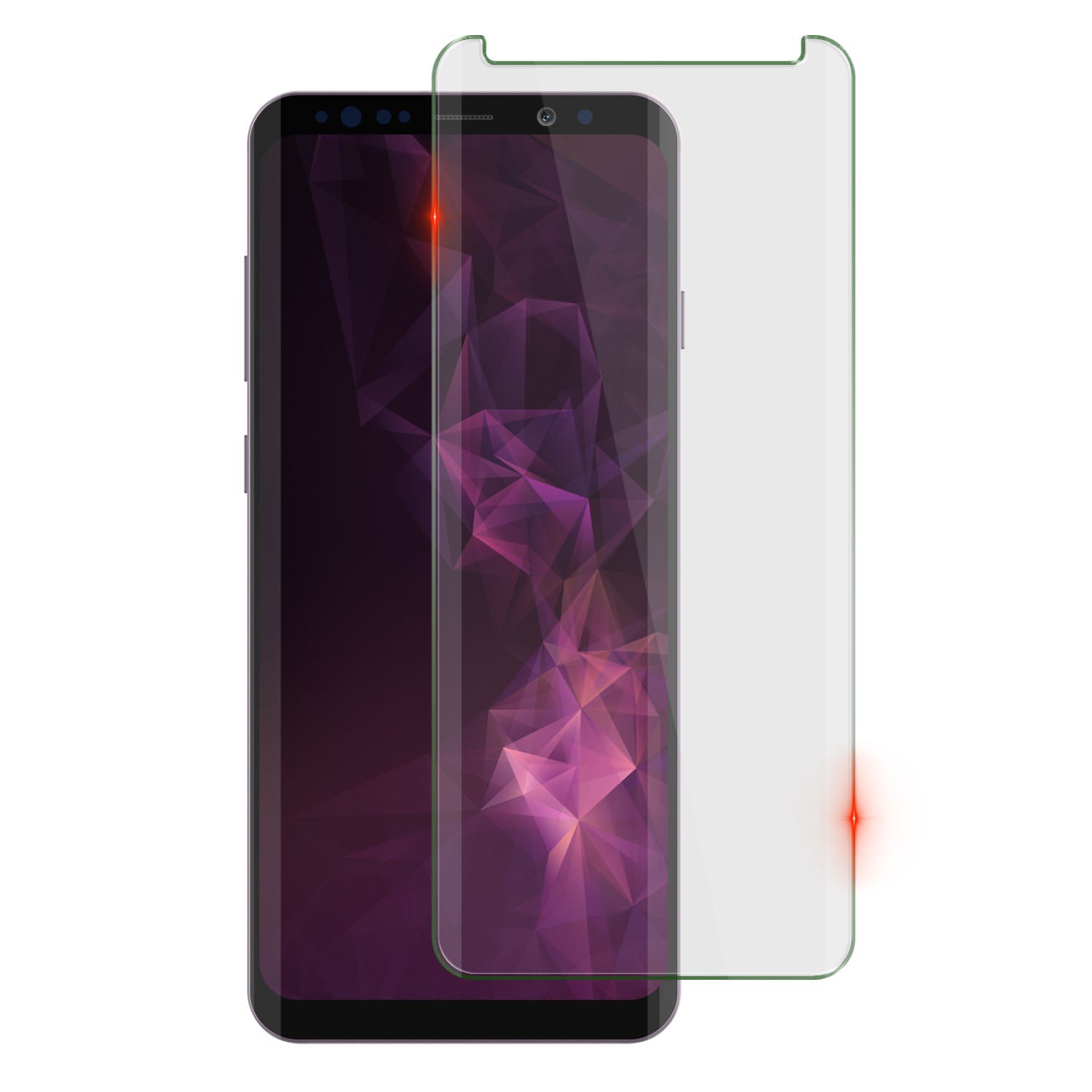 Galaxy S9+ Plus Clear Punkcase Glass SHIELD Tempered Glass Screen Protector 0.33mm Thick 9H Glass