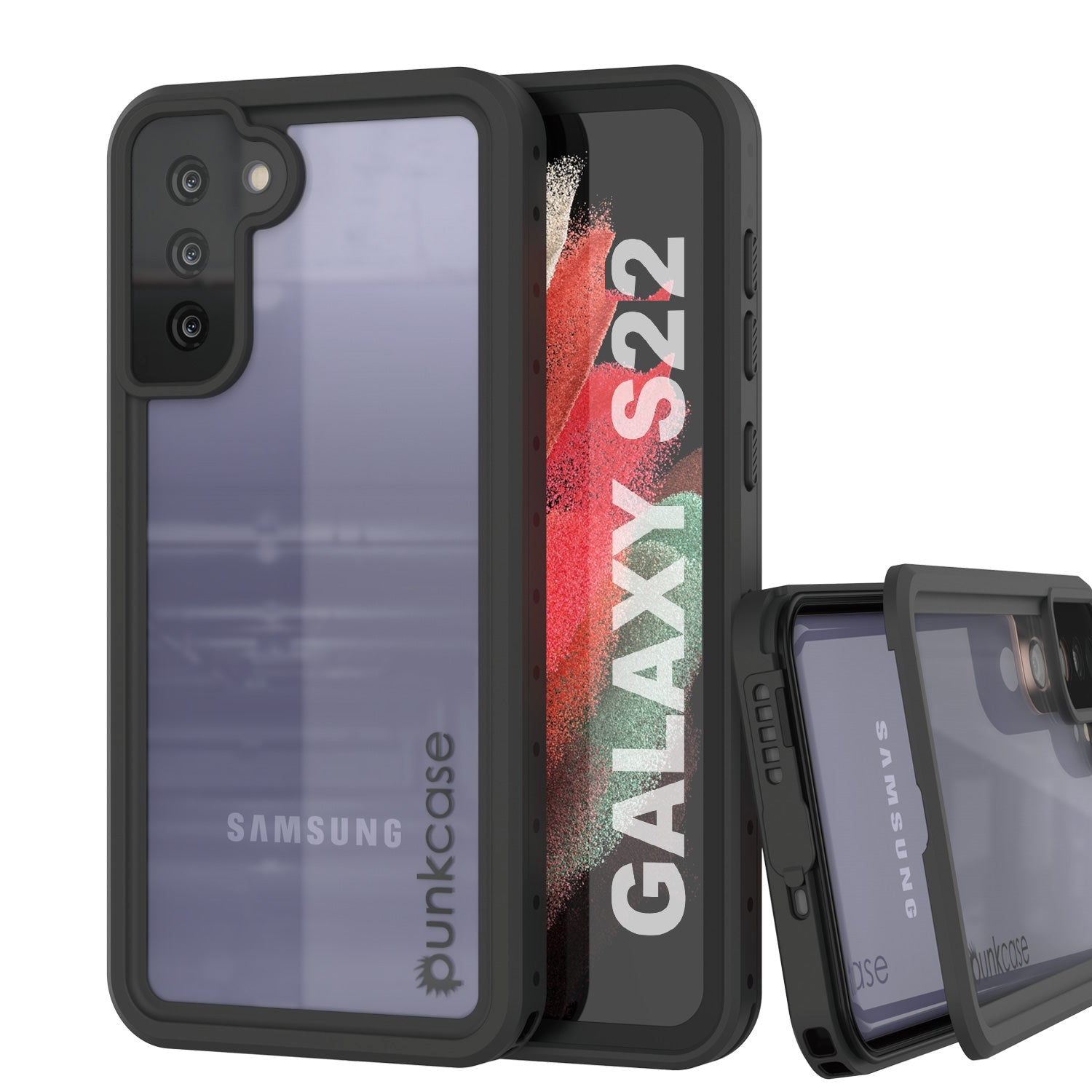 Galaxy S22 Waterproof Case PunkCase StudStar Clear Thin 6.6ft Underwater IP68 Shock/Snow Proof