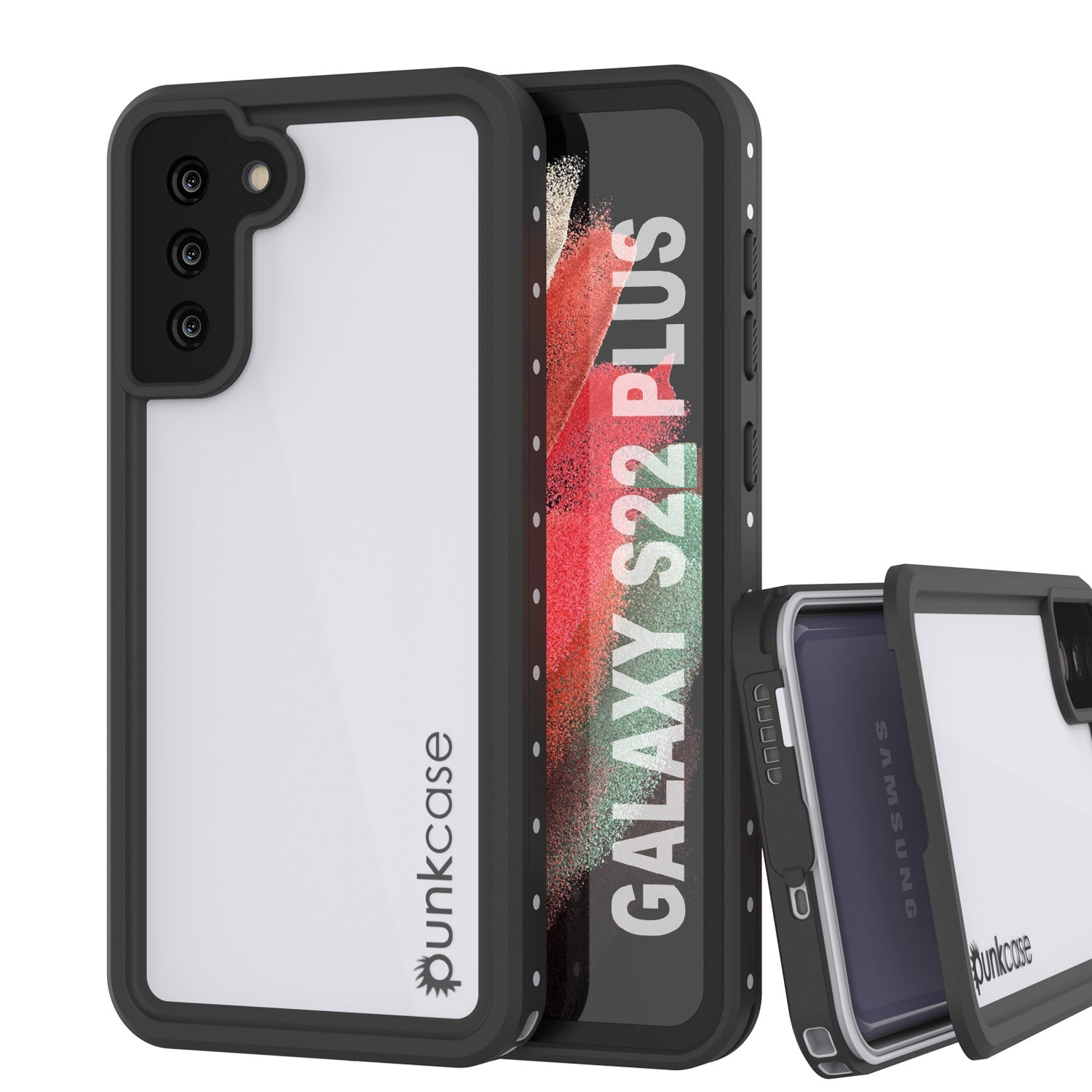 Galaxy S22+ Plus Waterproof Case, Punkcase StudStar White Thin 6.6ft Underwater IP68 Shock/Snow Proof
