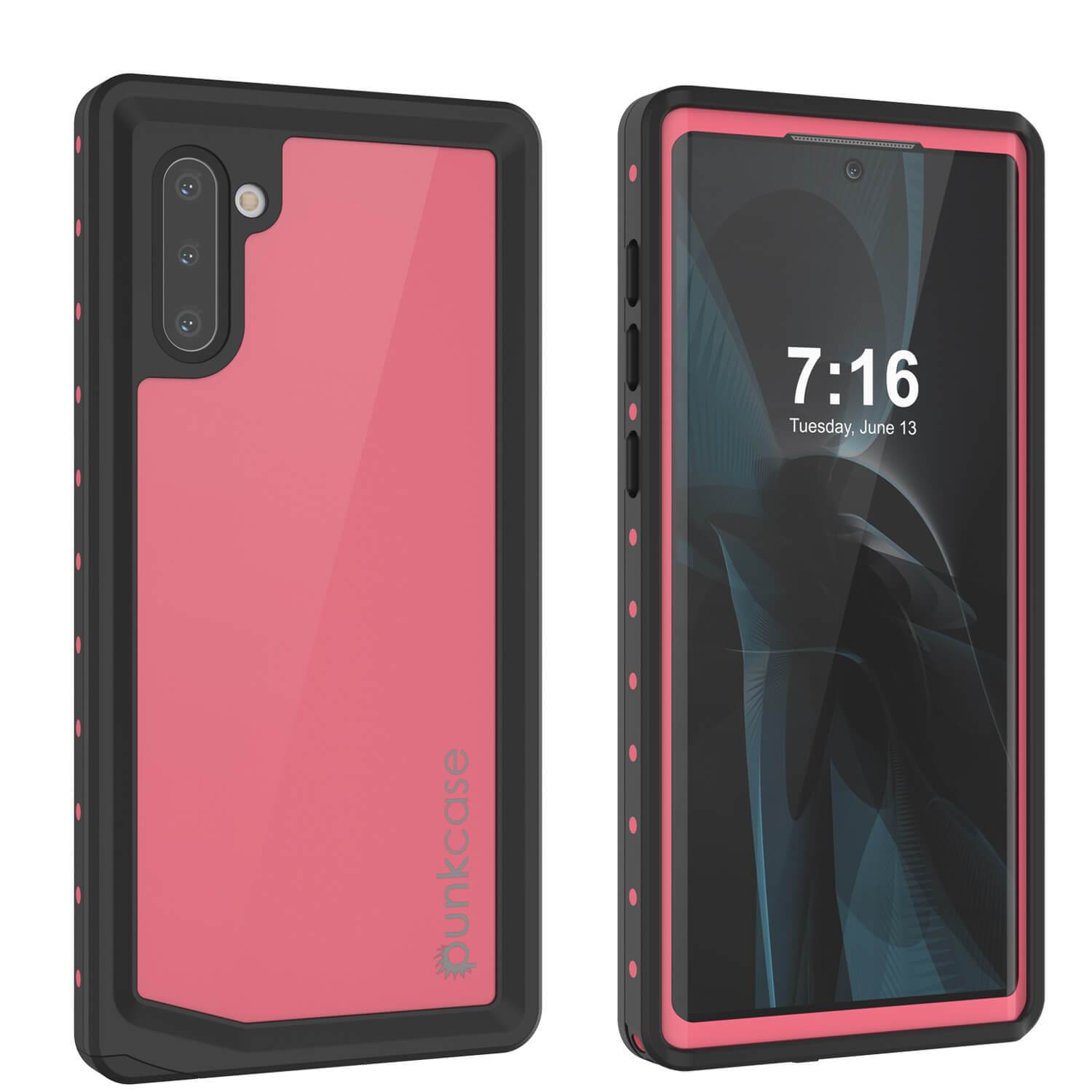 Galaxy Note 10 Waterproof Case, Punkcase Studstar Pink Thin Armor Cover