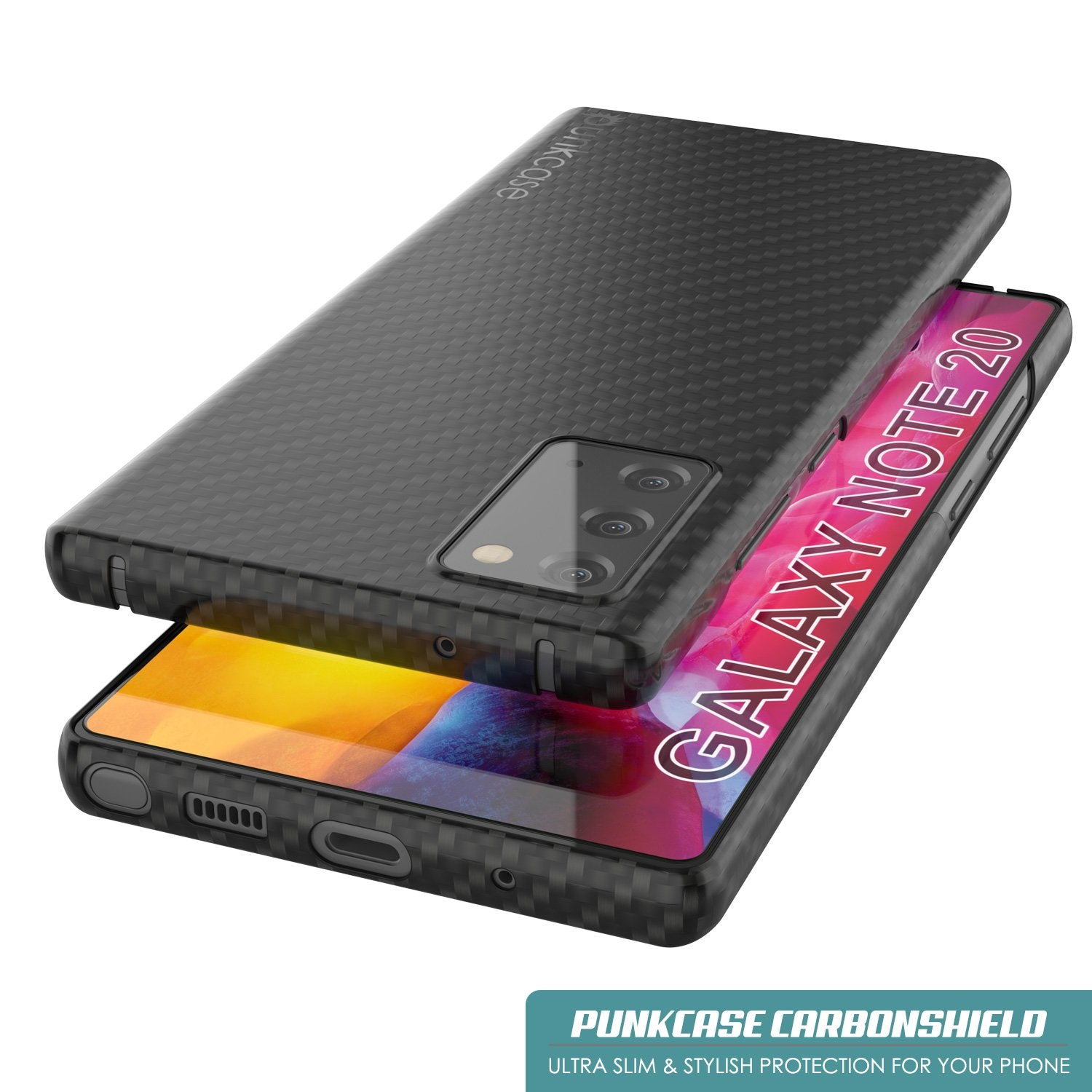 Galaxy Note 20 Case, Punkcase CarbonShield, Heavy Duty & Ultra Thin Cover