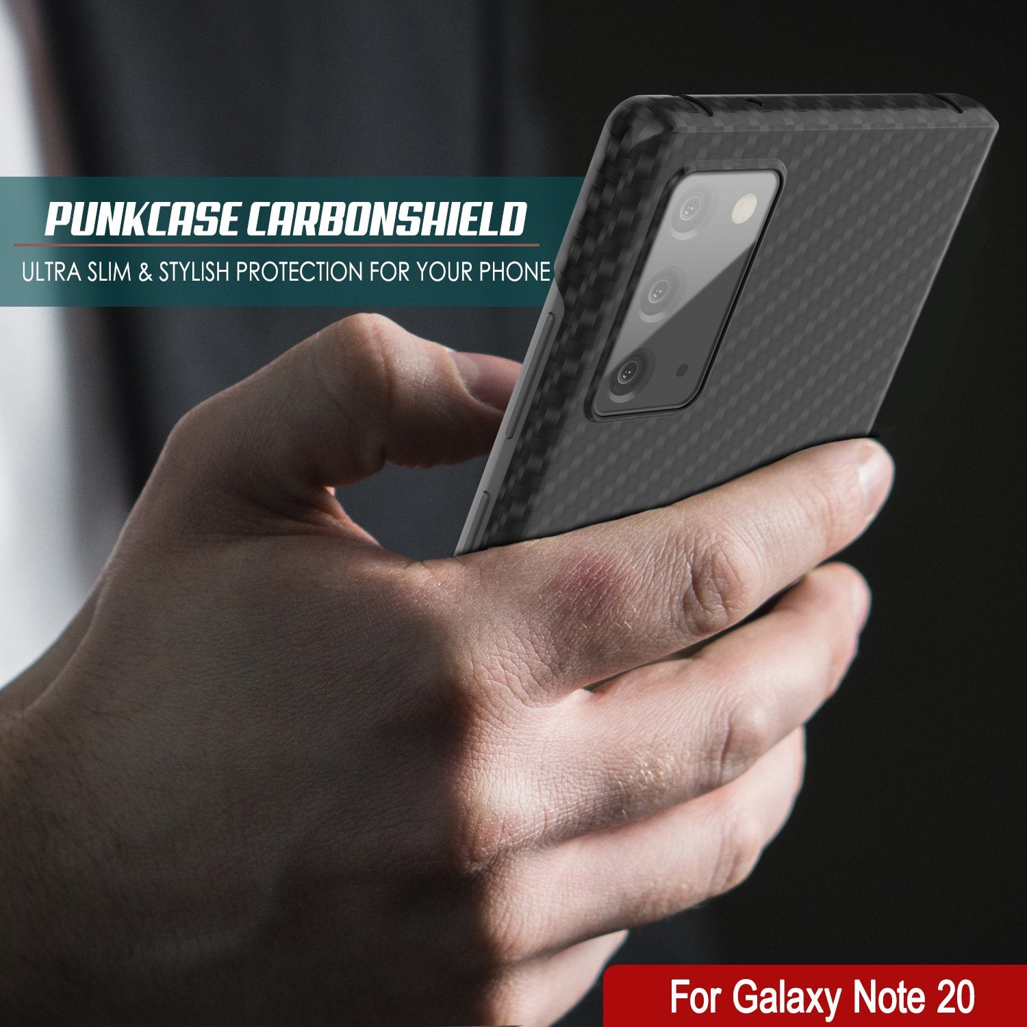 Galaxy Note 20 Case, Punkcase CarbonShield, Heavy Duty & Ultra Thin Cover