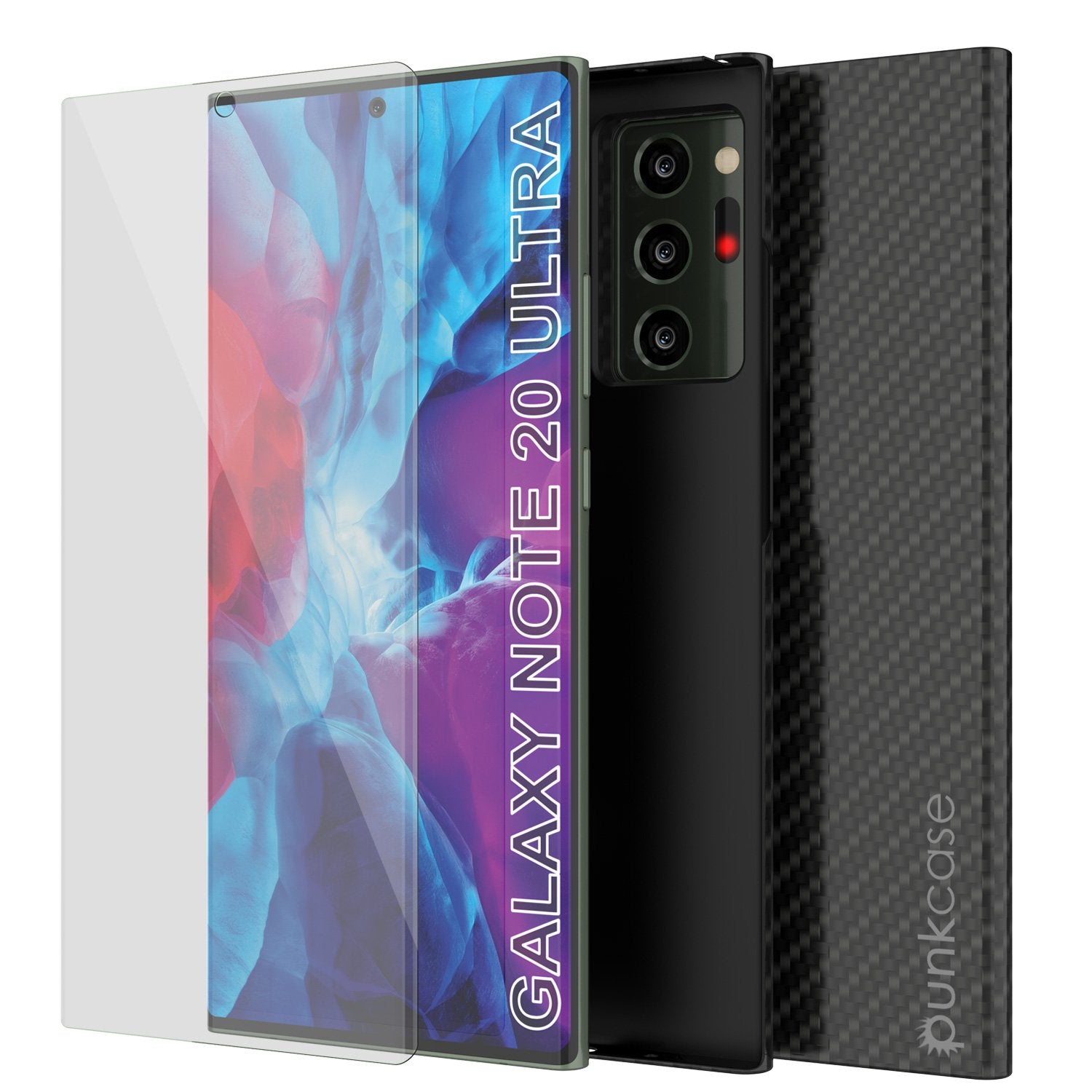 Galaxy Note 20 Ultra Case, Punkcase CarbonShield, Heavy Duty & Ultra Thin Cover