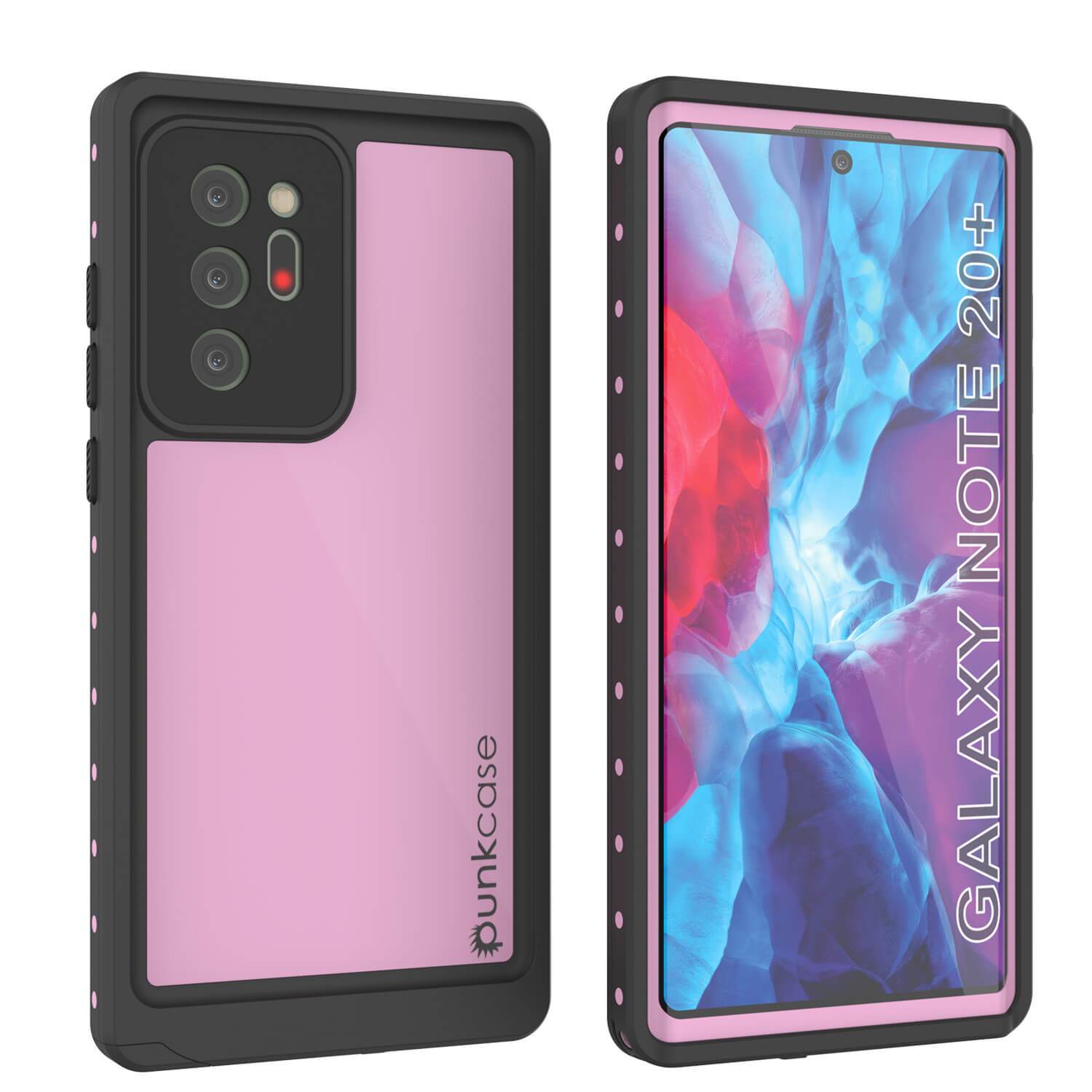 Galaxy Note 20 Ultra Waterproof Case, Punkcase Studstar Pink Thin Armor Cover