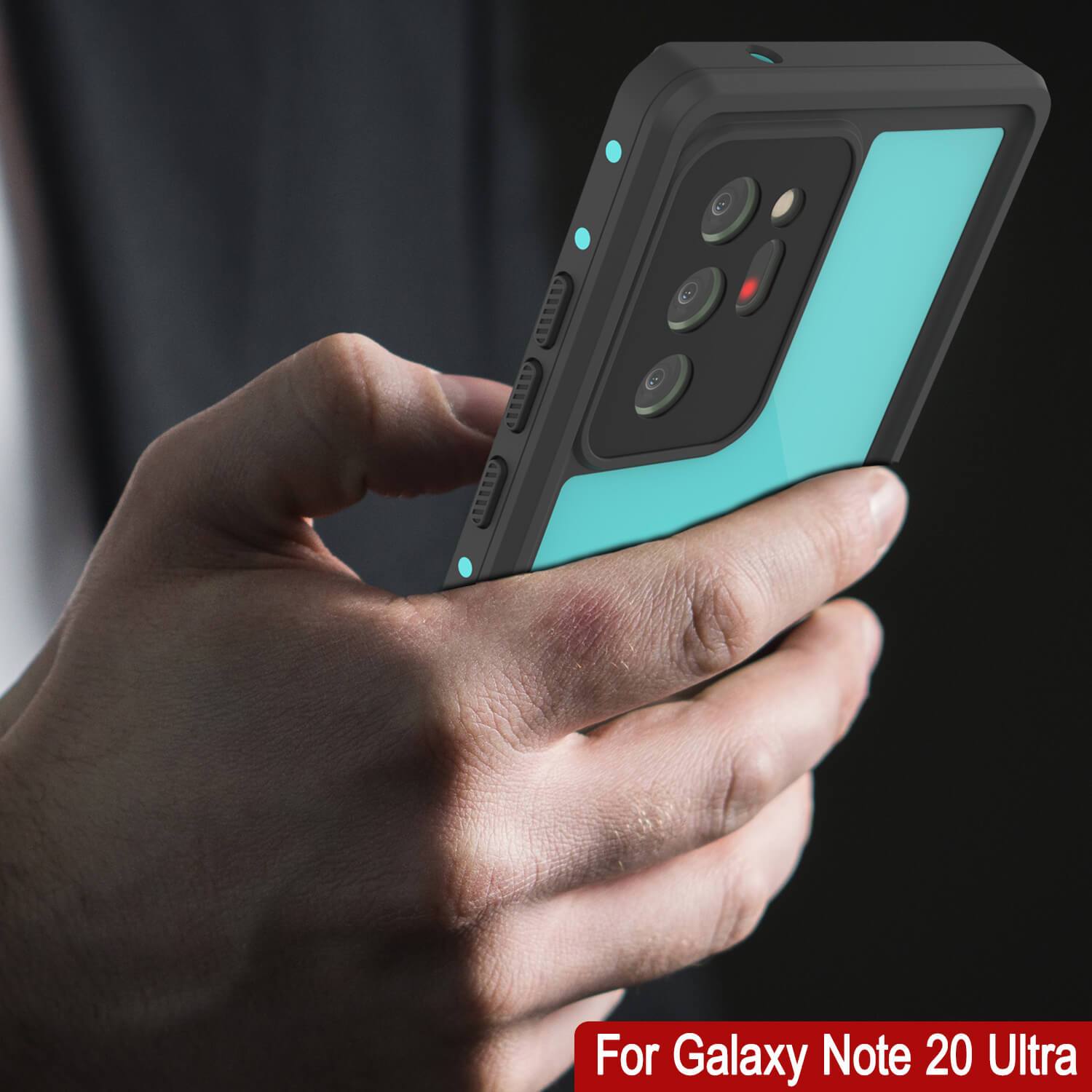 Galaxy Note 20 Ultra Waterproof Case, Punkcase Studstar Series Teal Thin Armor Cover