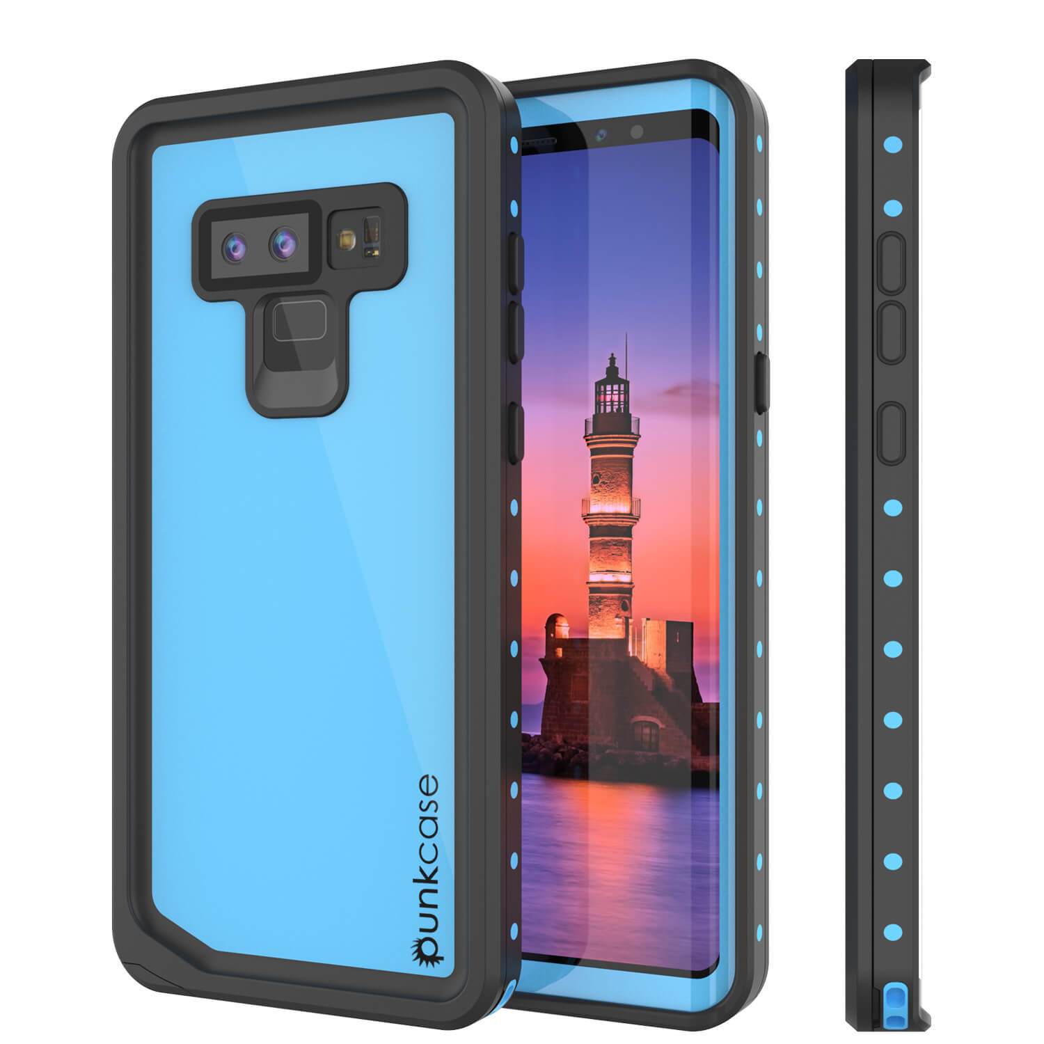 Galaxy Note 9 Waterproof Case PunkCase StudStar Light Blue