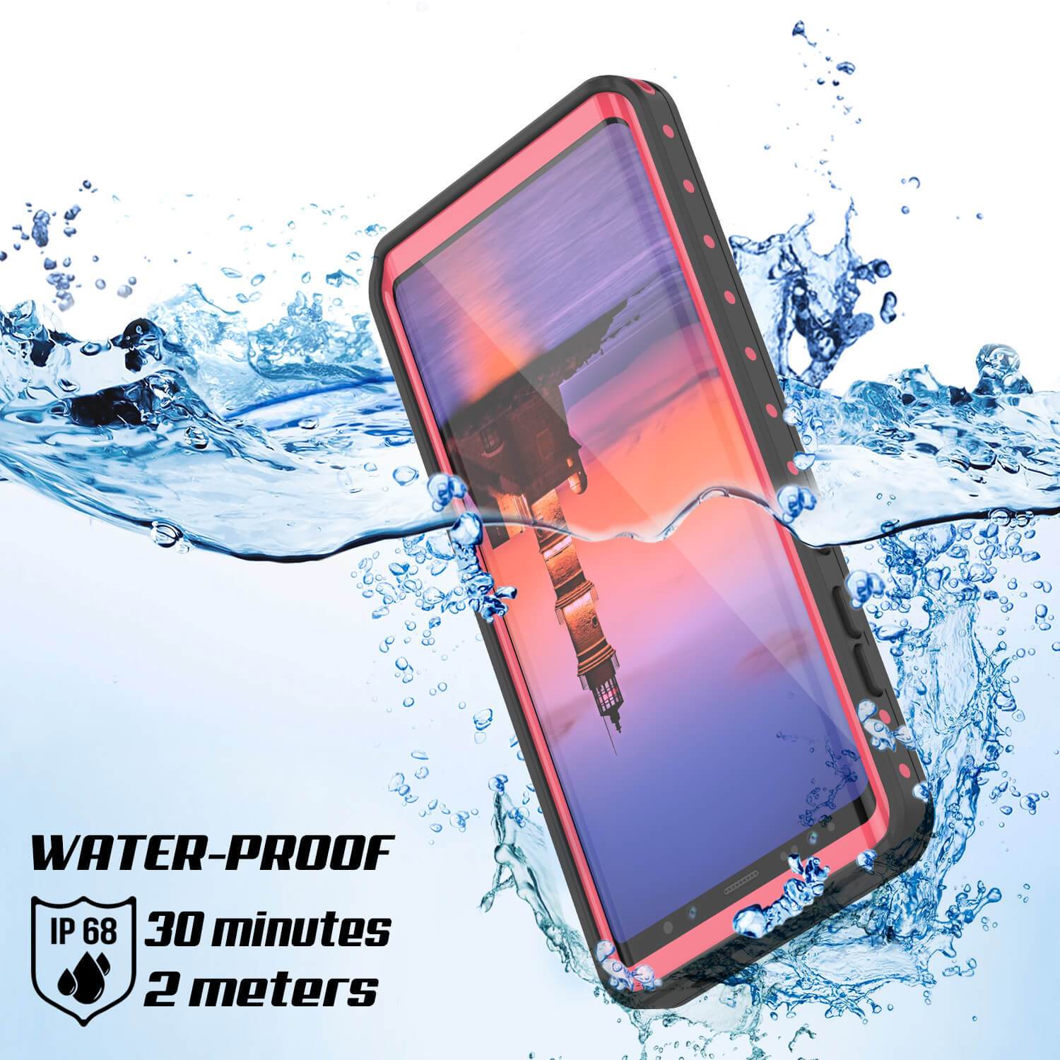 Galaxy Note 9 Waterproof Case PunkCase StudStar Pink