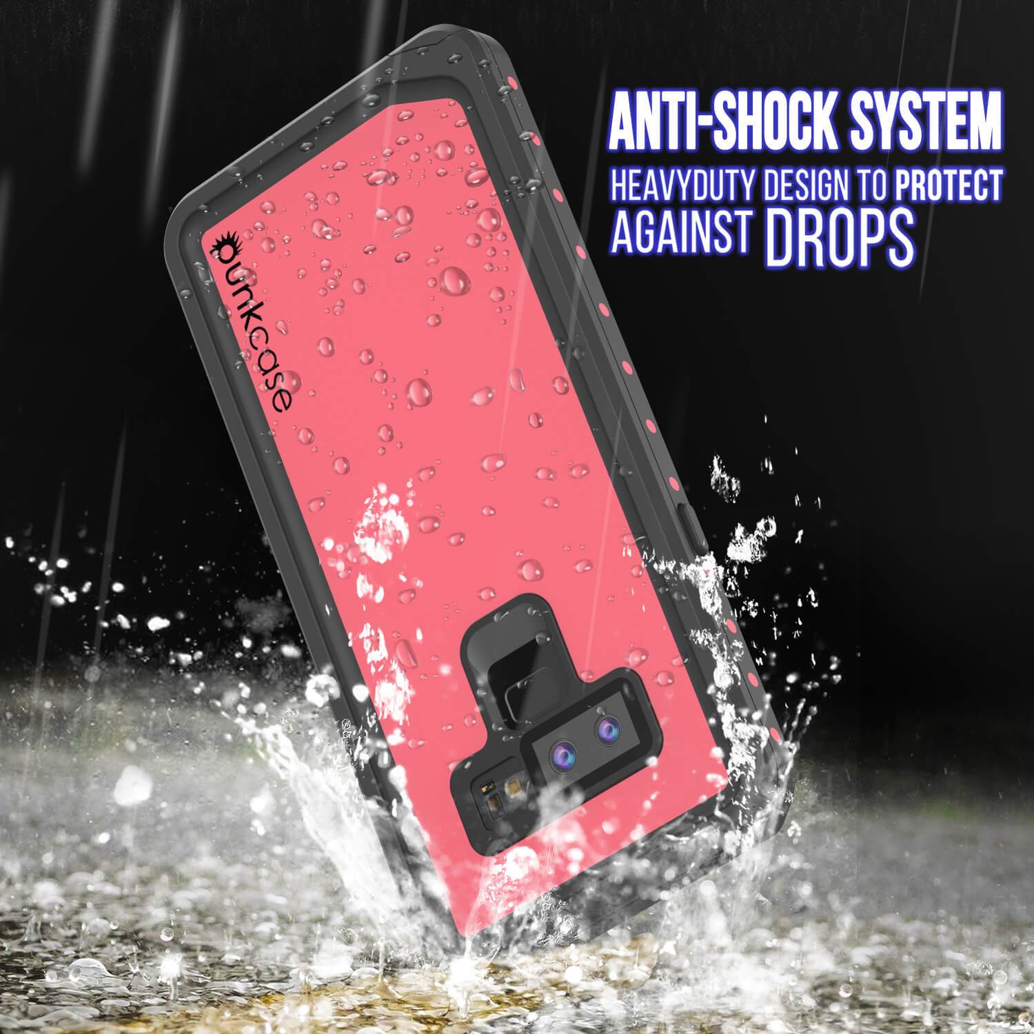 Galaxy Note 9 Waterproof Case PunkCase StudStar Pink