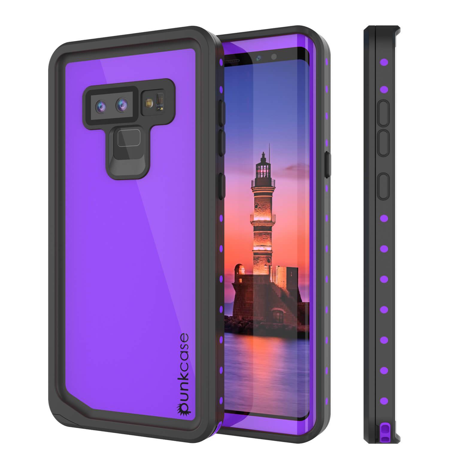 Galaxy Note 9 Waterproof Case PunkCase StudStar Purple
