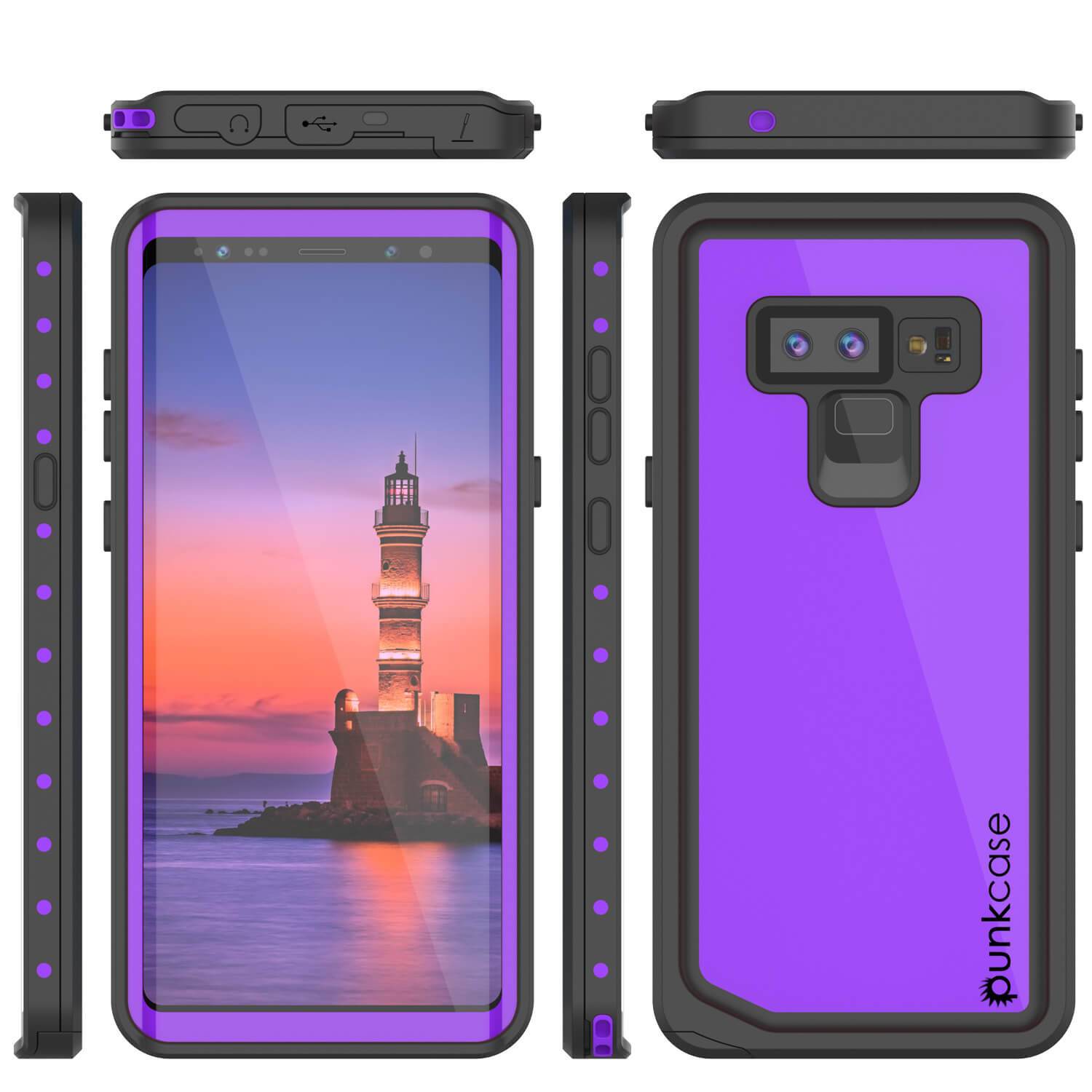 Galaxy Note 9 Waterproof Case PunkCase StudStar Purple