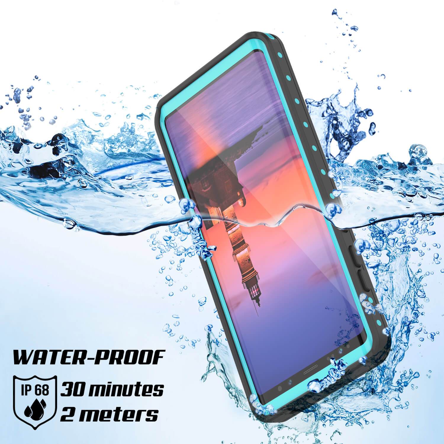 Galaxy Note 9 Waterproof Case PunkCase StudStar Teal